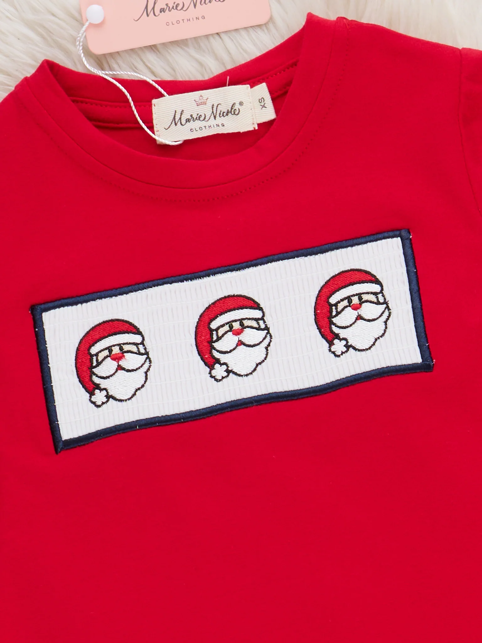 Santa Spirit Smocked Flannel Outfit - Image 2