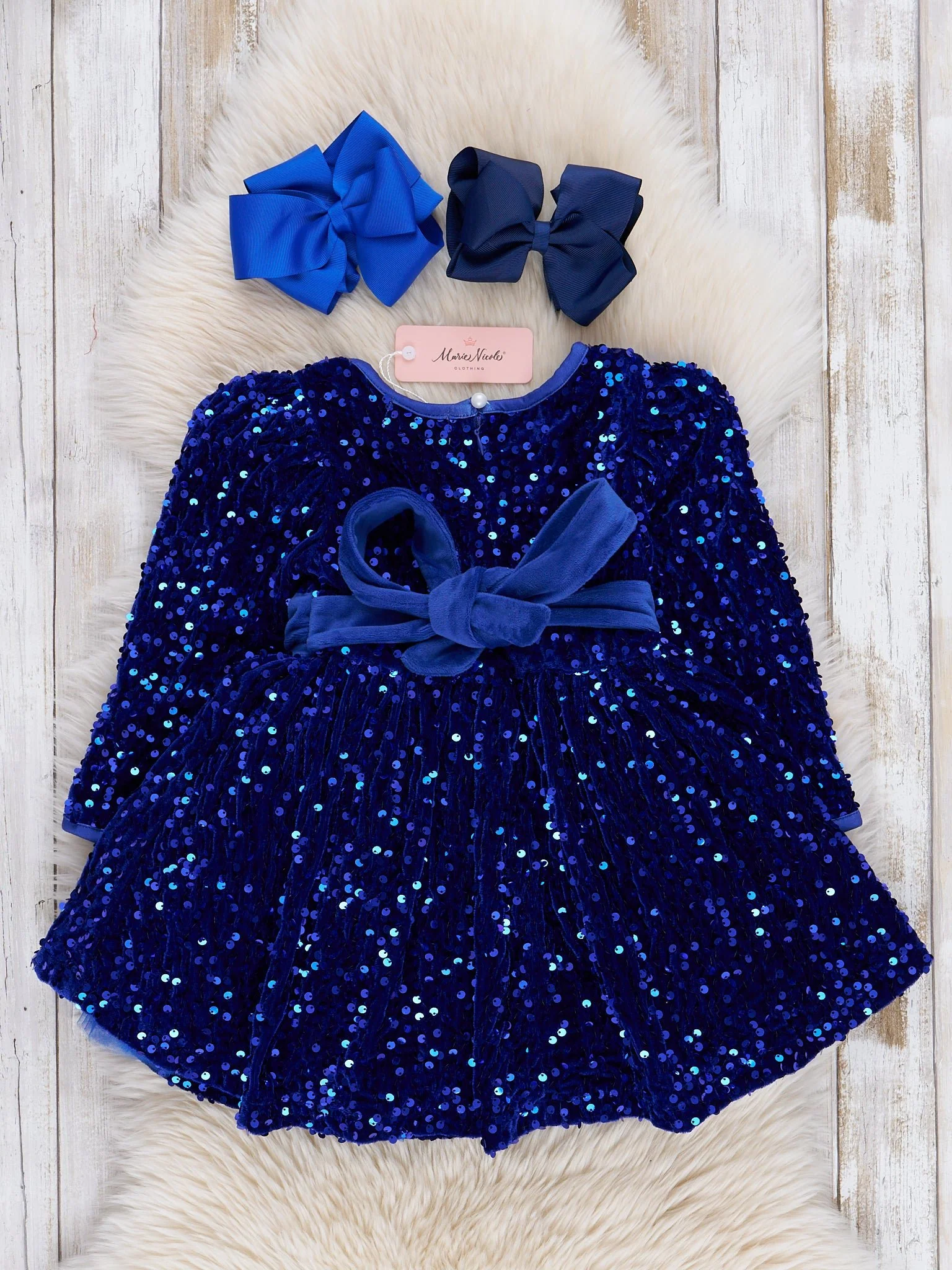 Sapphire Sparkle Sequin Dress - Image 2