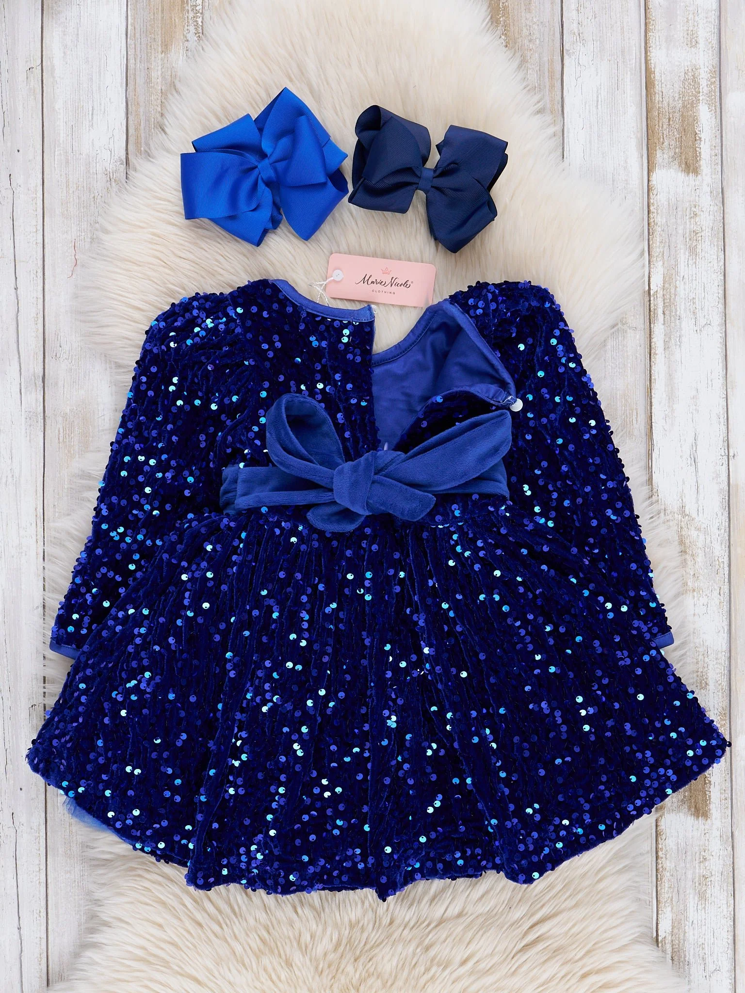 Sapphire Sparkle Sequin Dress - Image 3
