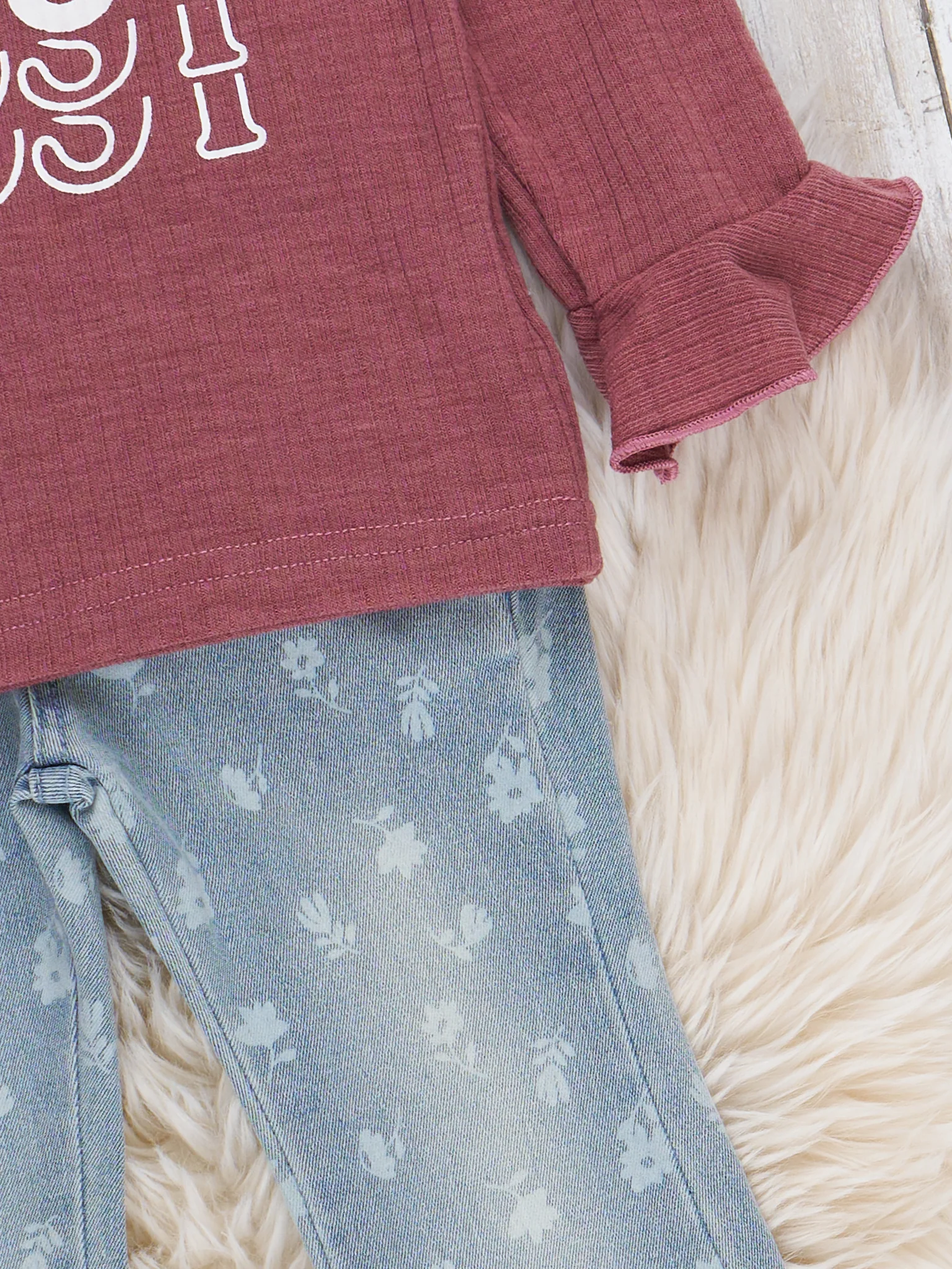 "SASSY" Denim Bell Bottom Outfit - Image 4
