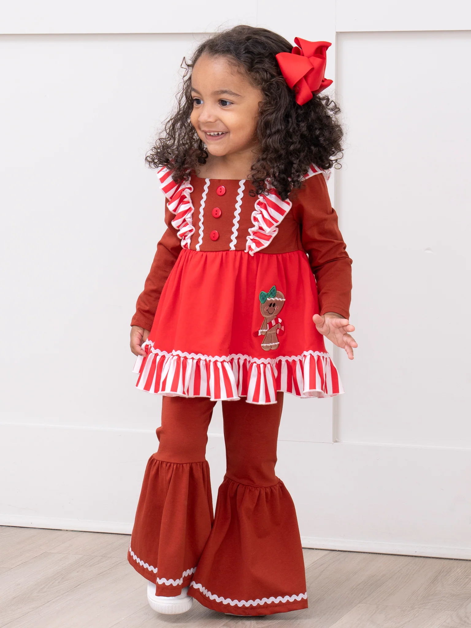 Sassy Gingerbread Ruffle Outfit