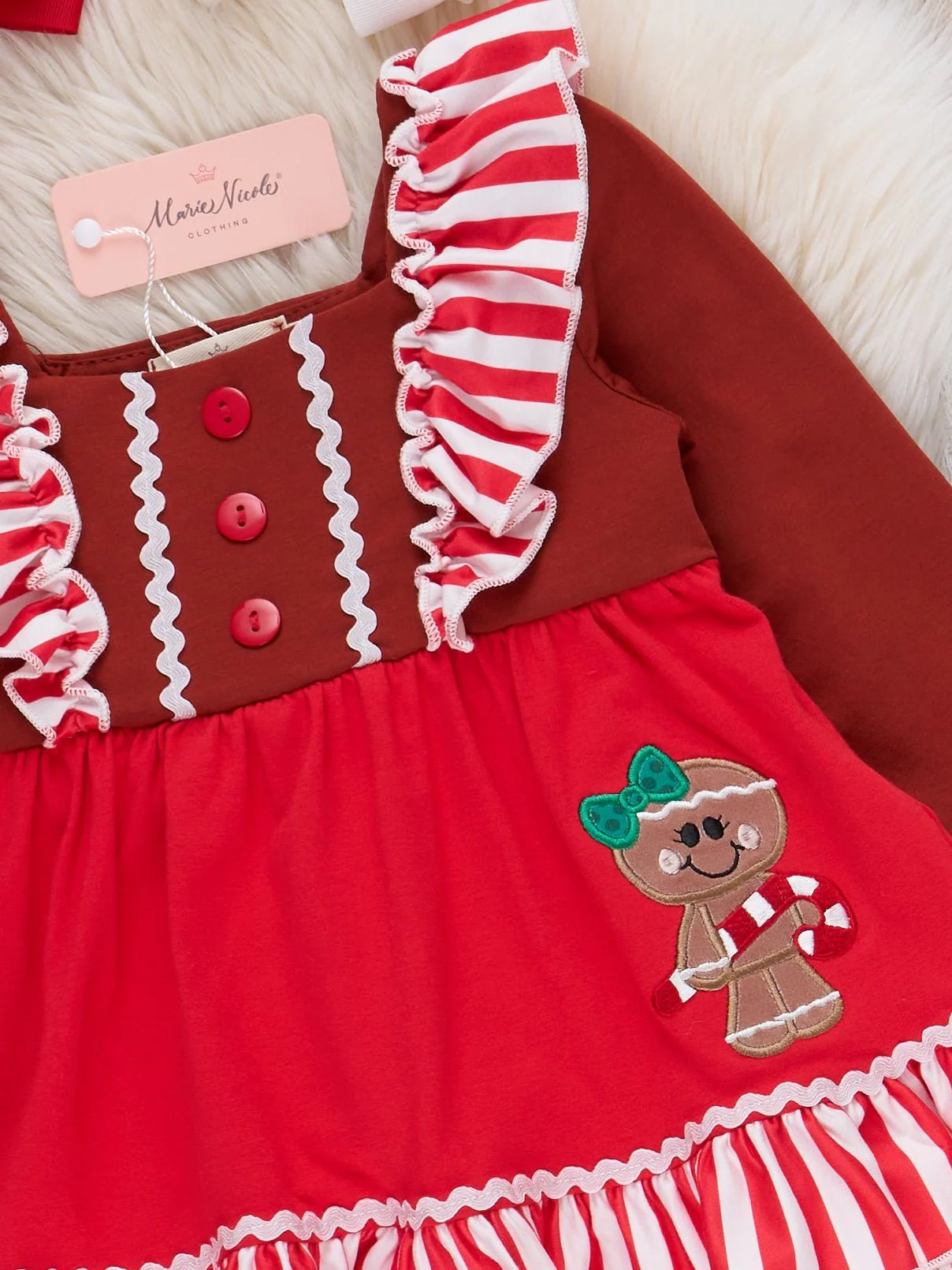 Sassy Gingerbread Ruffle Outfit - Image 3