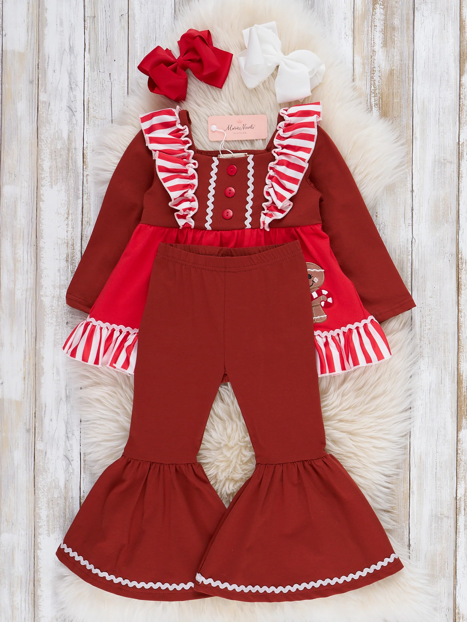 Sassy Gingerbread Ruffle Outfit - Image 4
