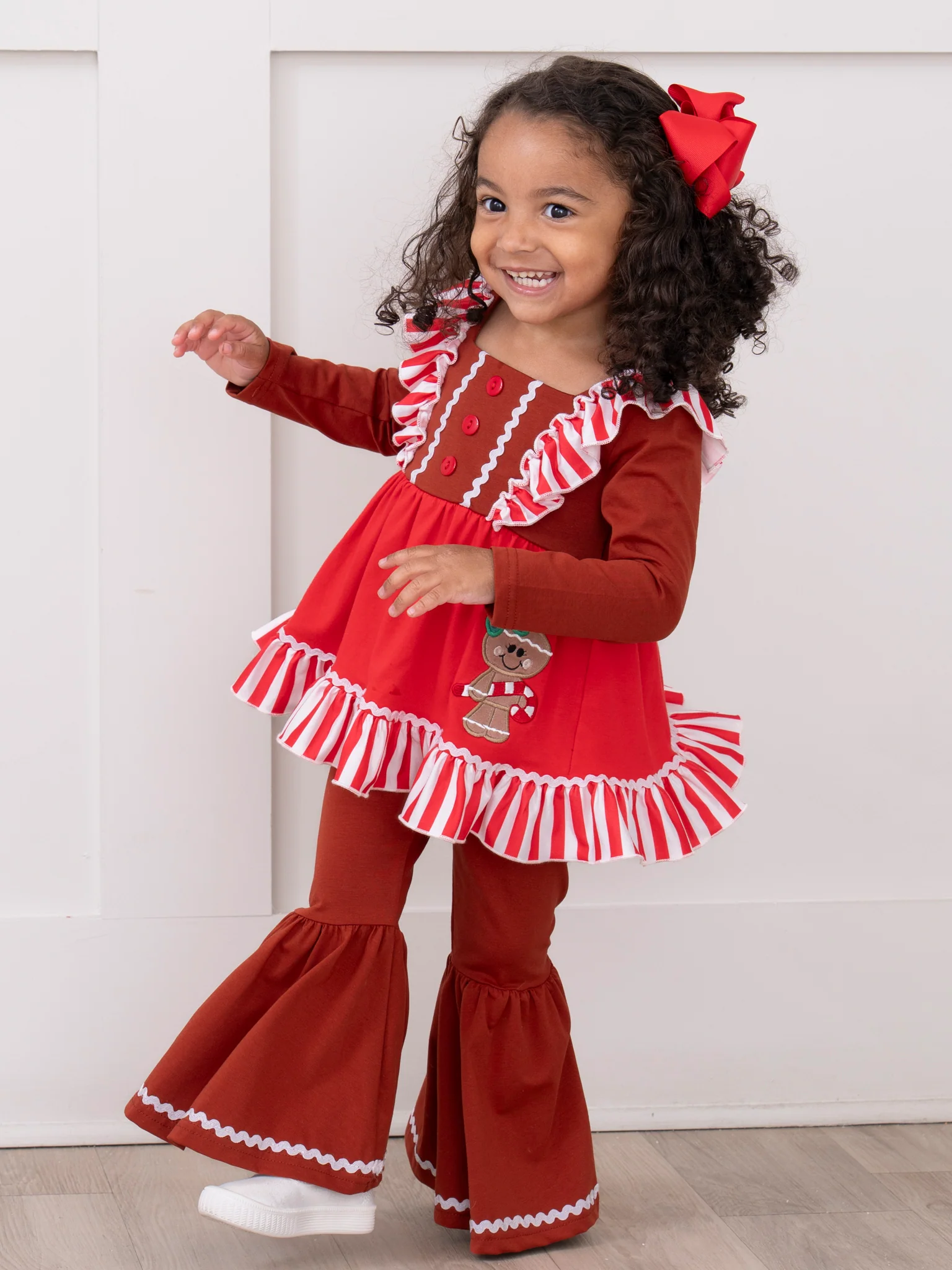 Sassy Gingerbread Ruffle Outfit - Image 6