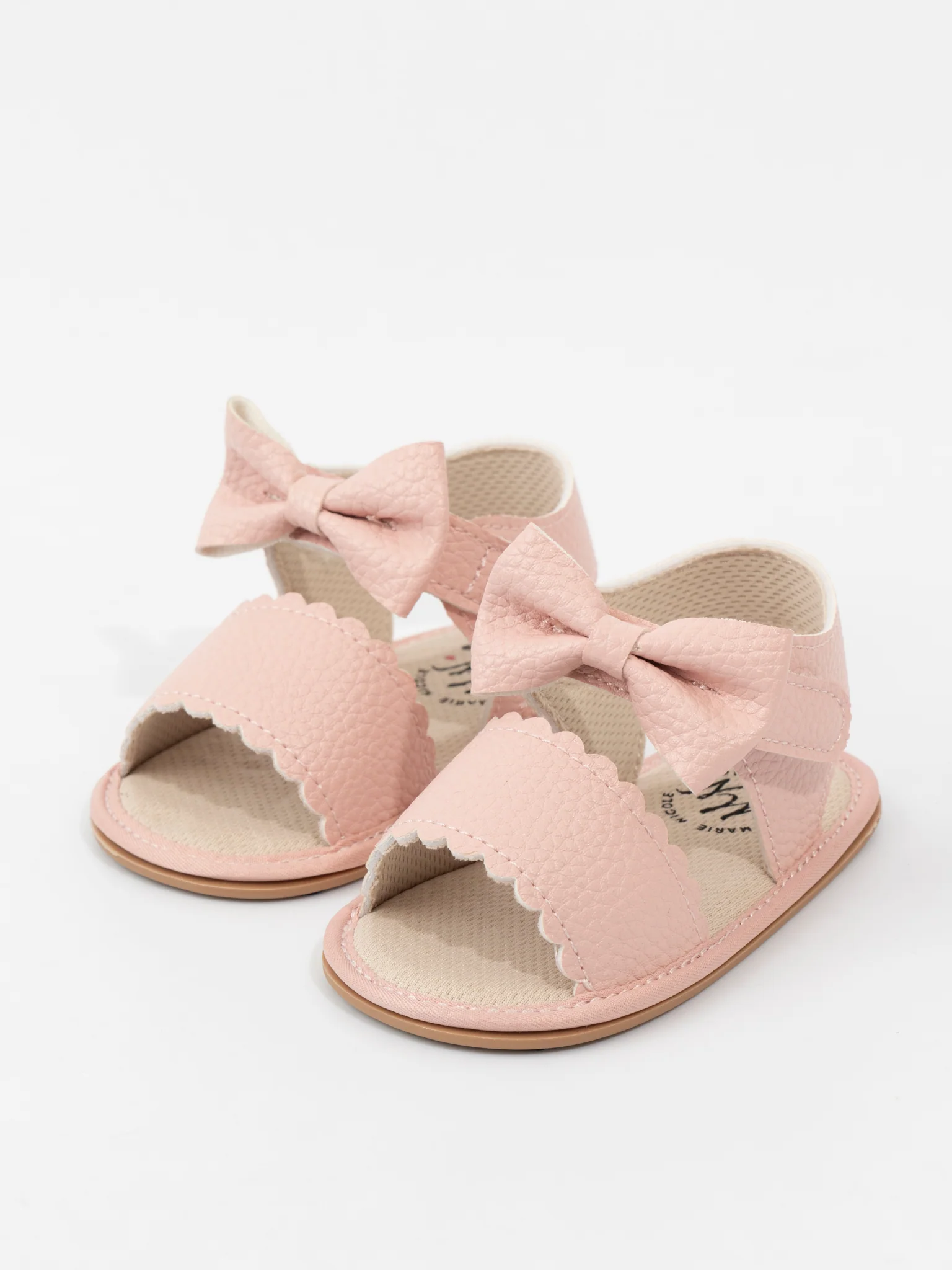 Scalloped Bows Baby Sandals - Image 4