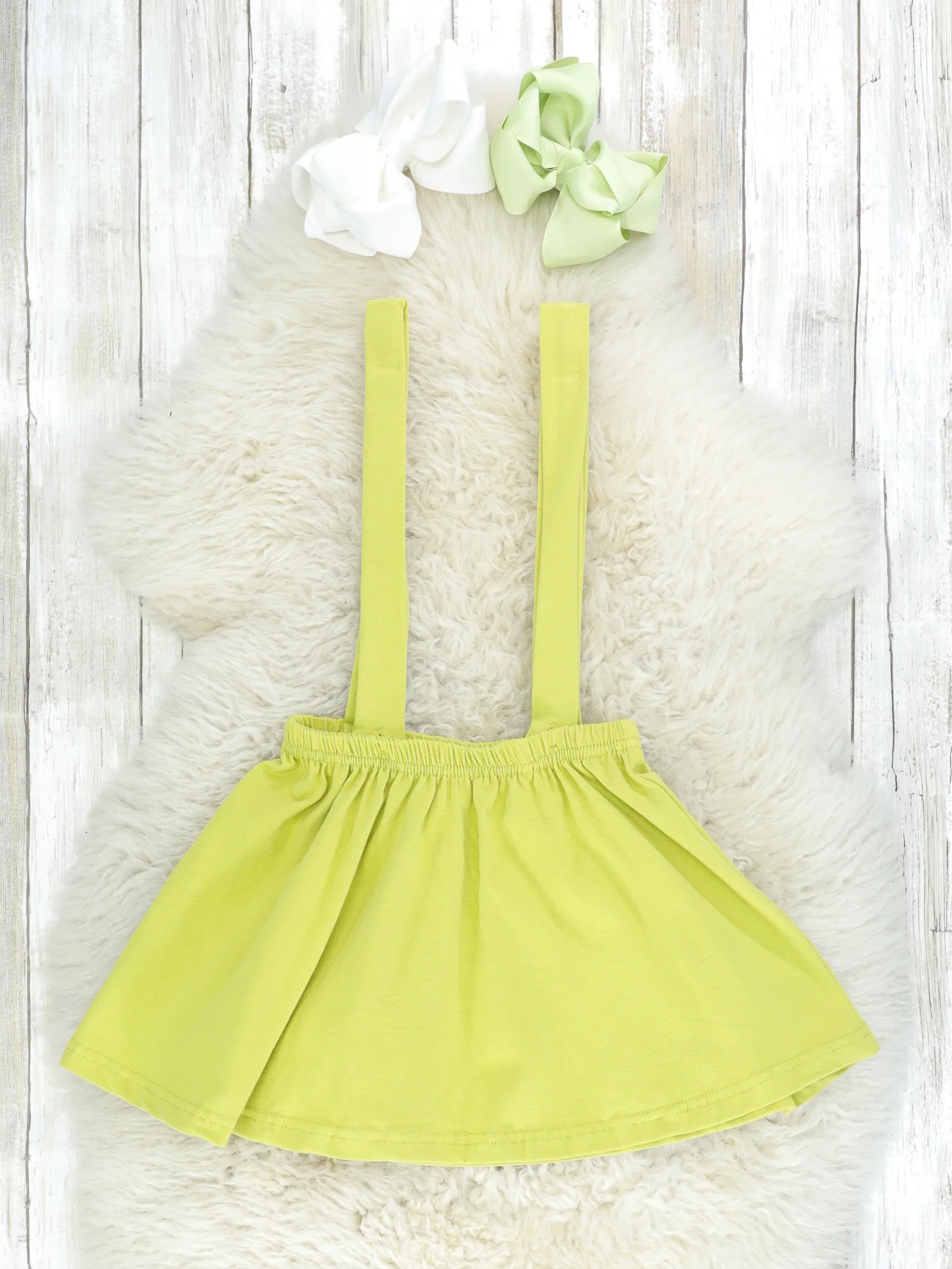 Sea Foam Green Floral Vintage Top & Suspender Skirt Set - Image 3