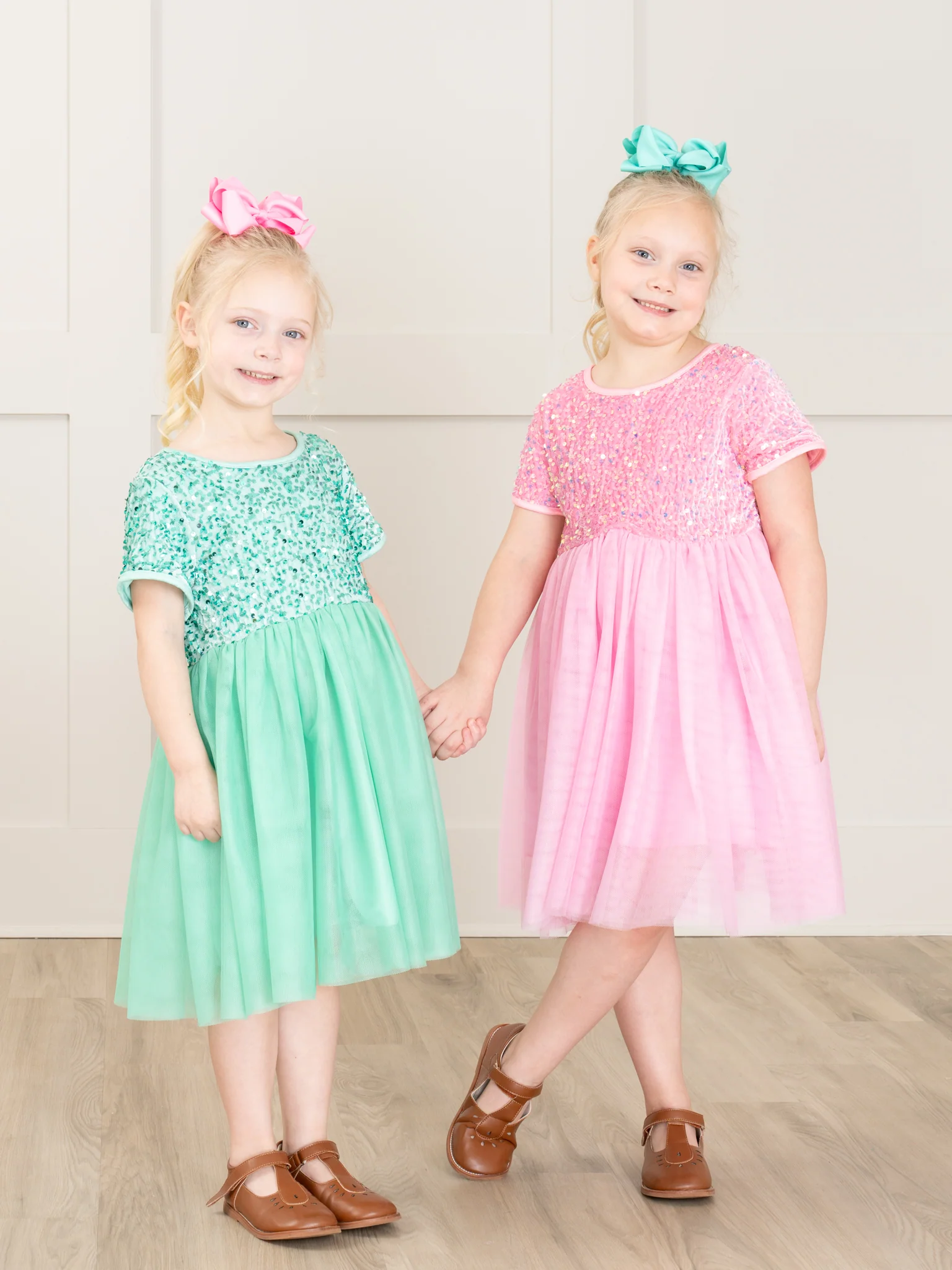 Seafoam Sparkly Tulle Dress - Image 5