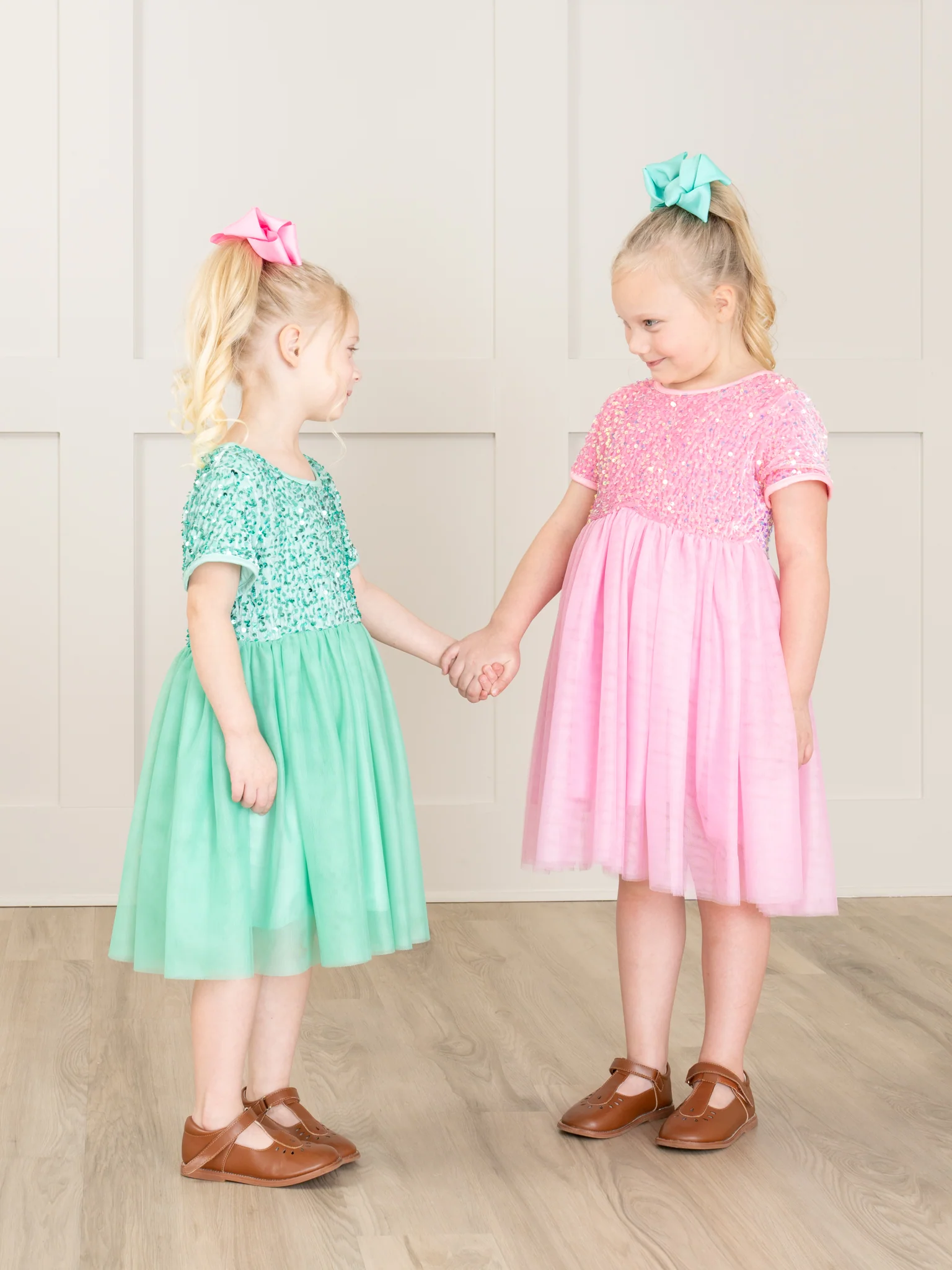 Seafoam Sparkly Tulle Dress - Image 6