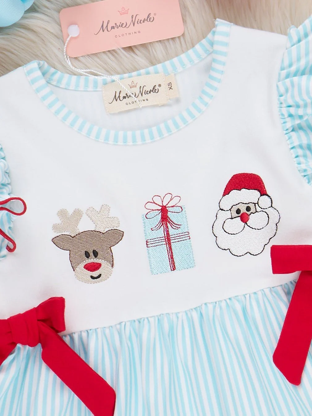 Season's Greetings Embroidered Bell Bottoms Outfit - Image 3