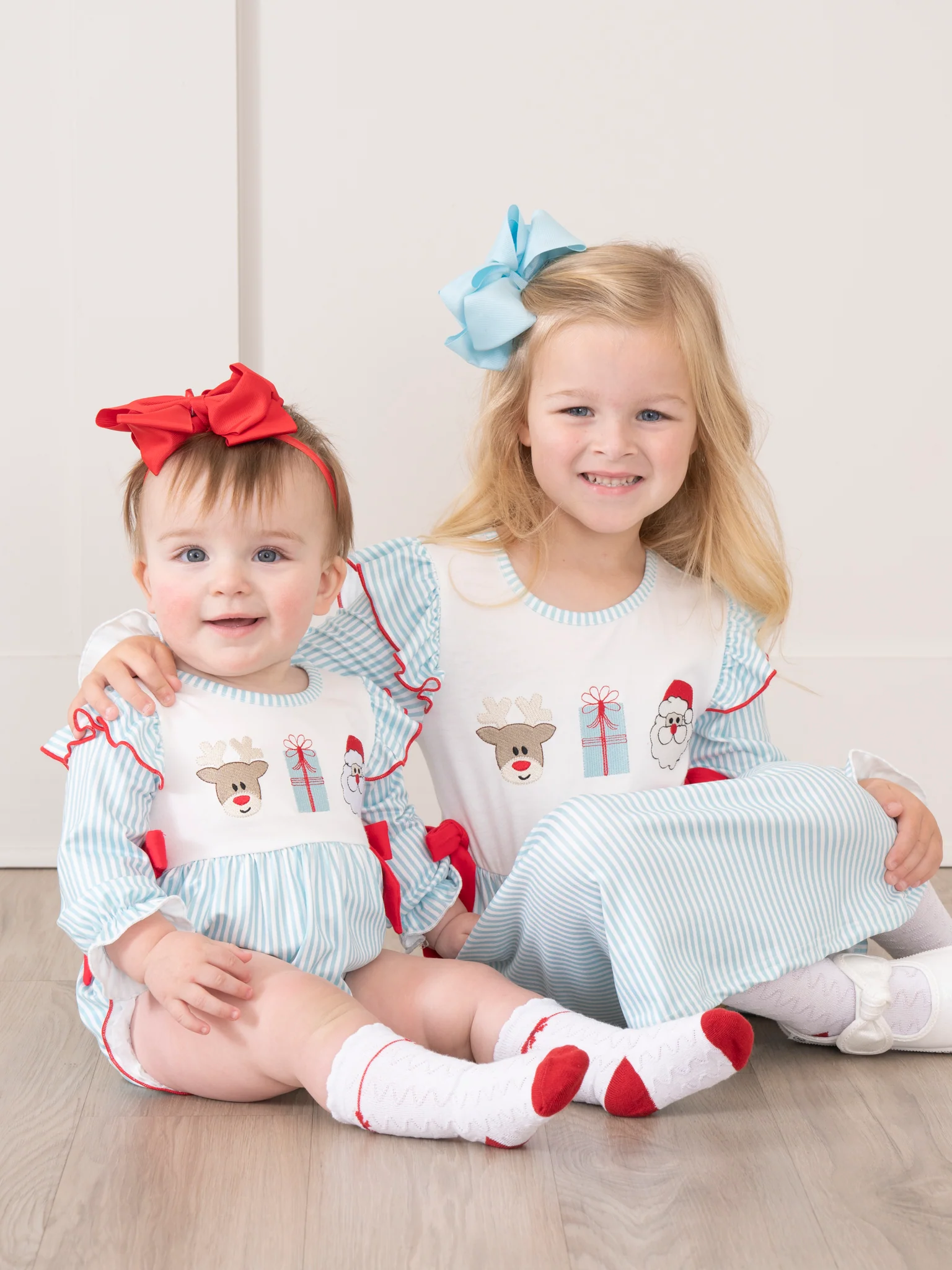 Season's Greetings Embroidered Ruffle Dress - Image 5