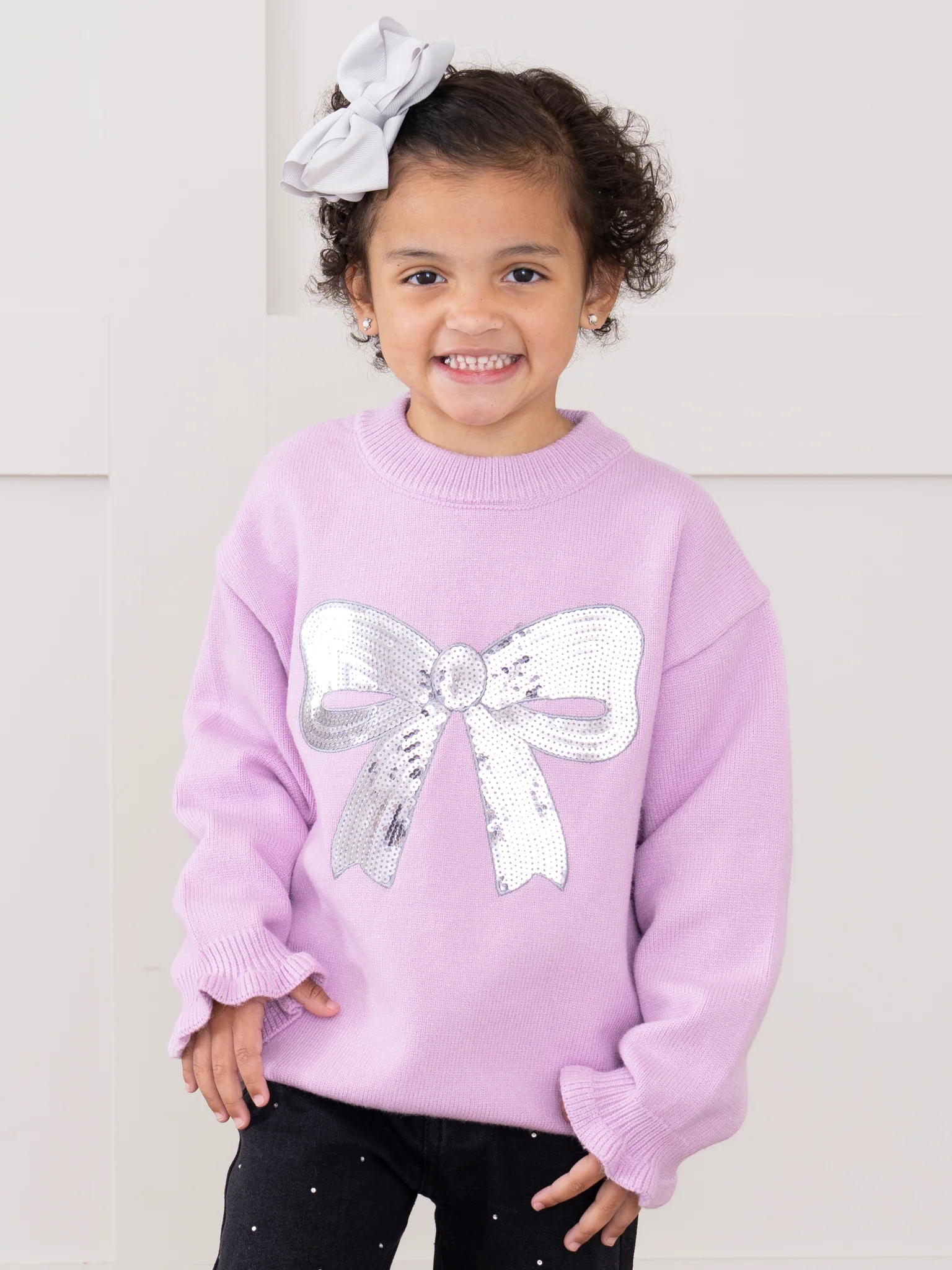 Sequin Ribbon Sweater