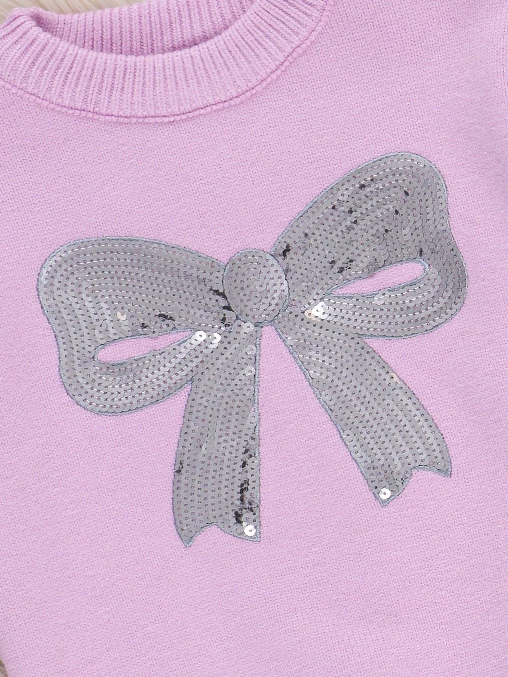 Sequin Ribbon Sweater - Image 3