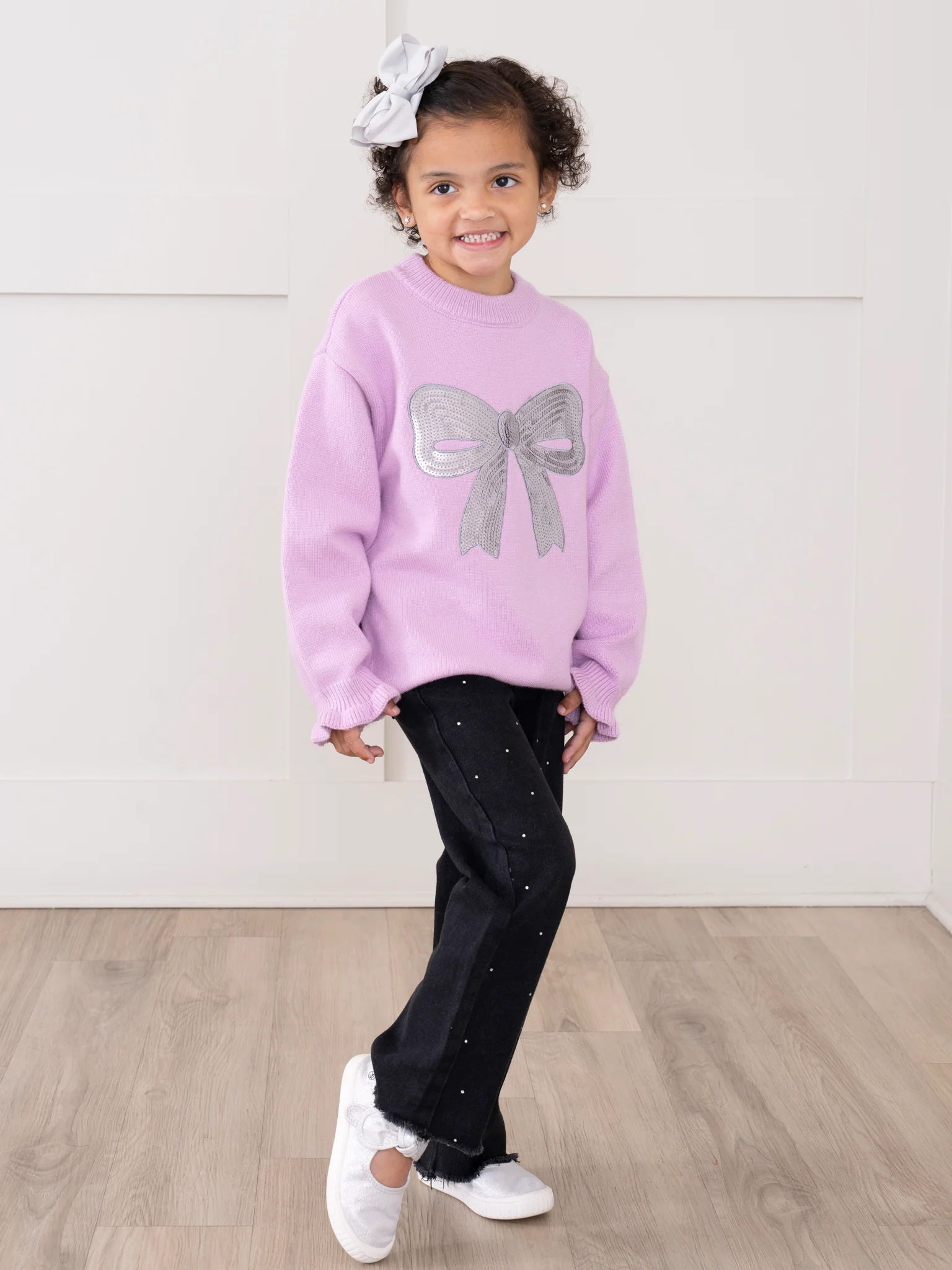 Sequin Ribbon Sweater - Image 4