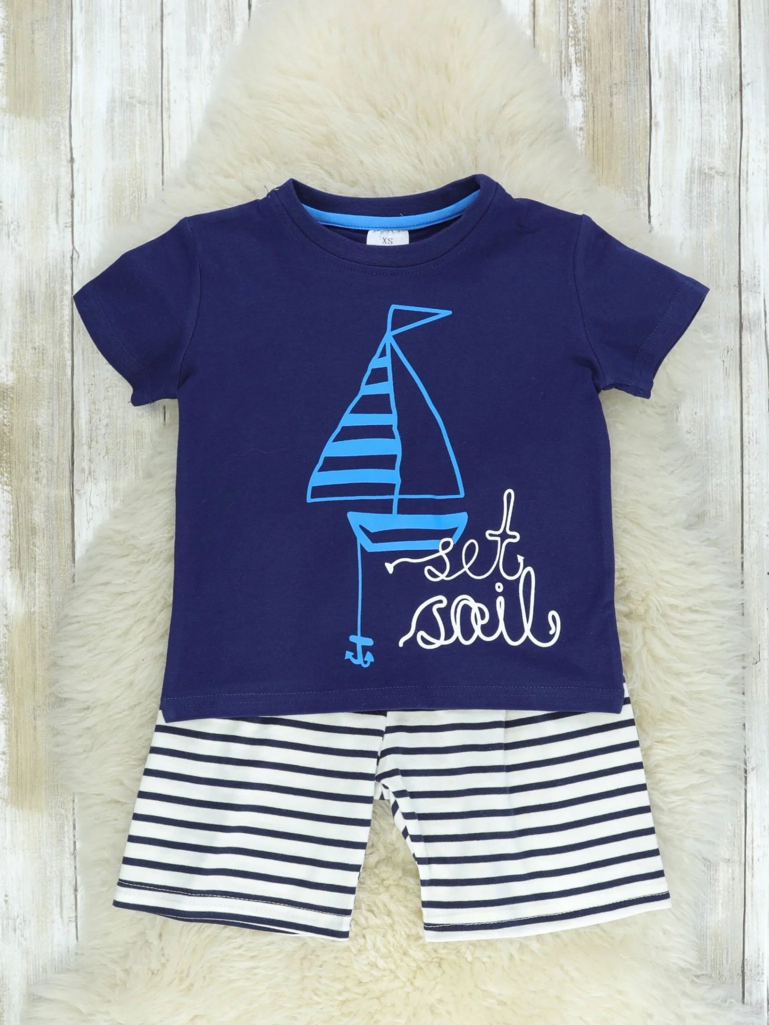 Set Sail Striped Shorts Outfit
