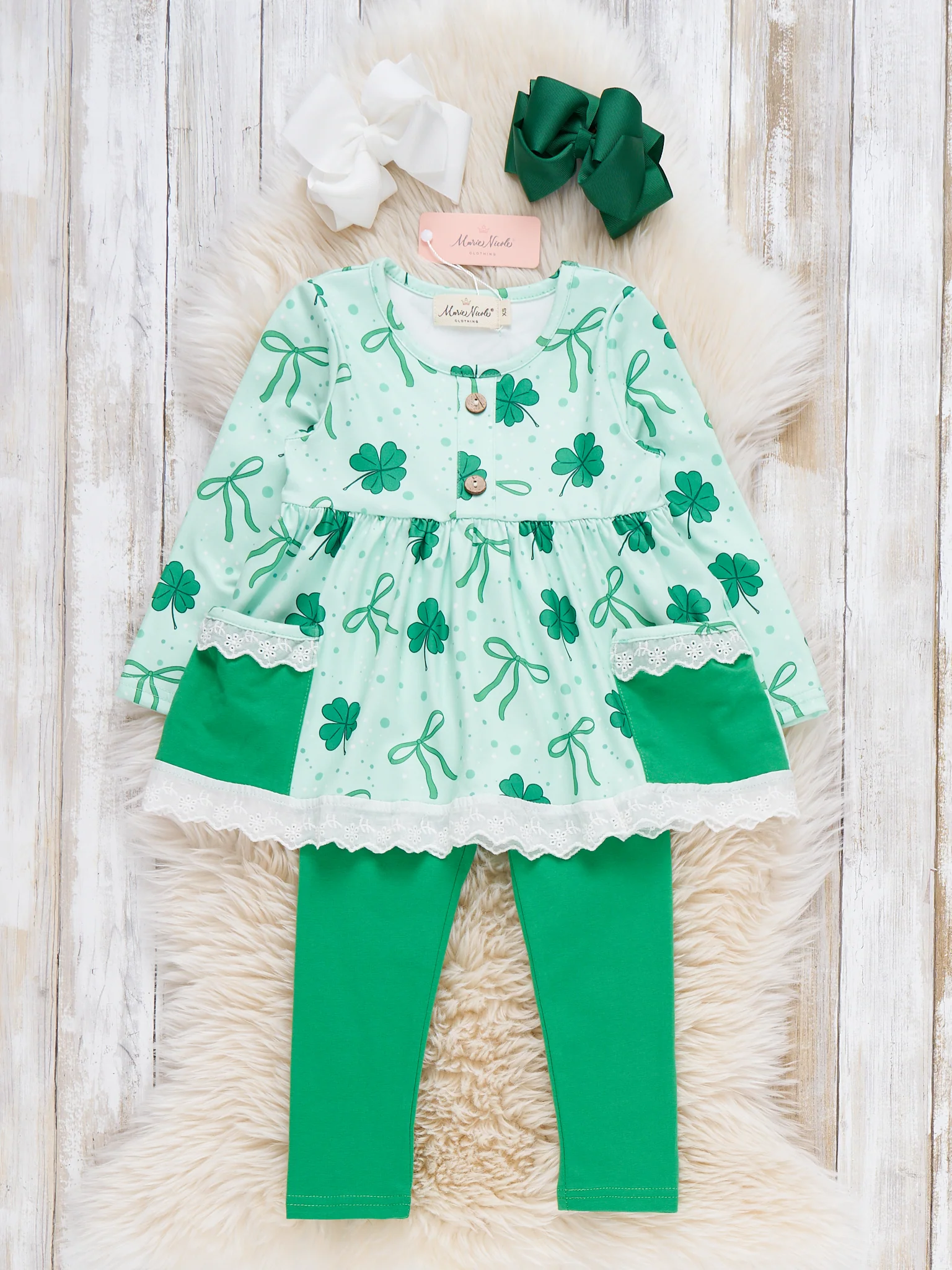 Shamrock Bow Delight Outfit - Image 2