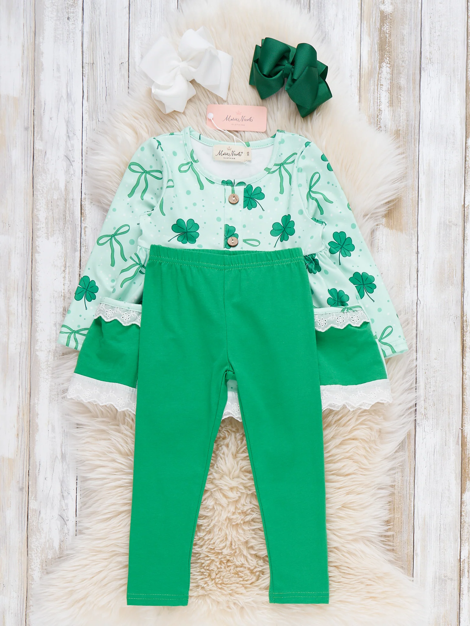 Shamrock Bow Delight Outfit - Image 4