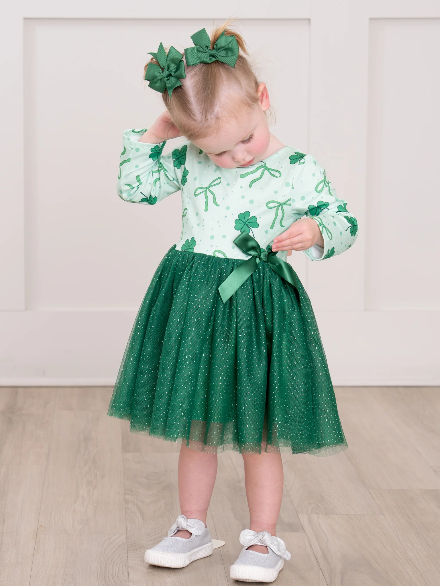 Shamrock Bow Delight Tulle Dress - Image 4