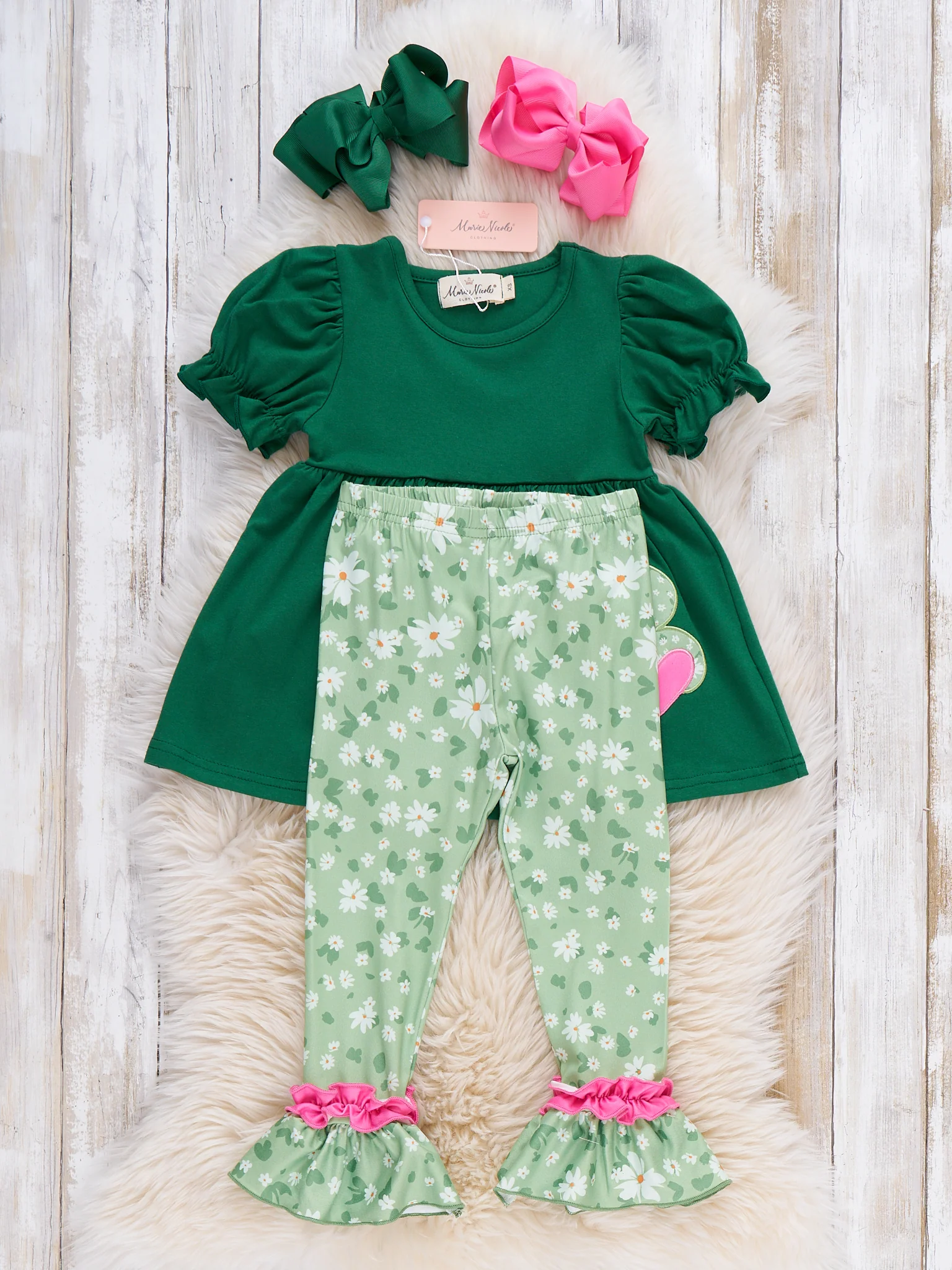 Shamrock Sweetheart Embroidered Outfit - Image 3