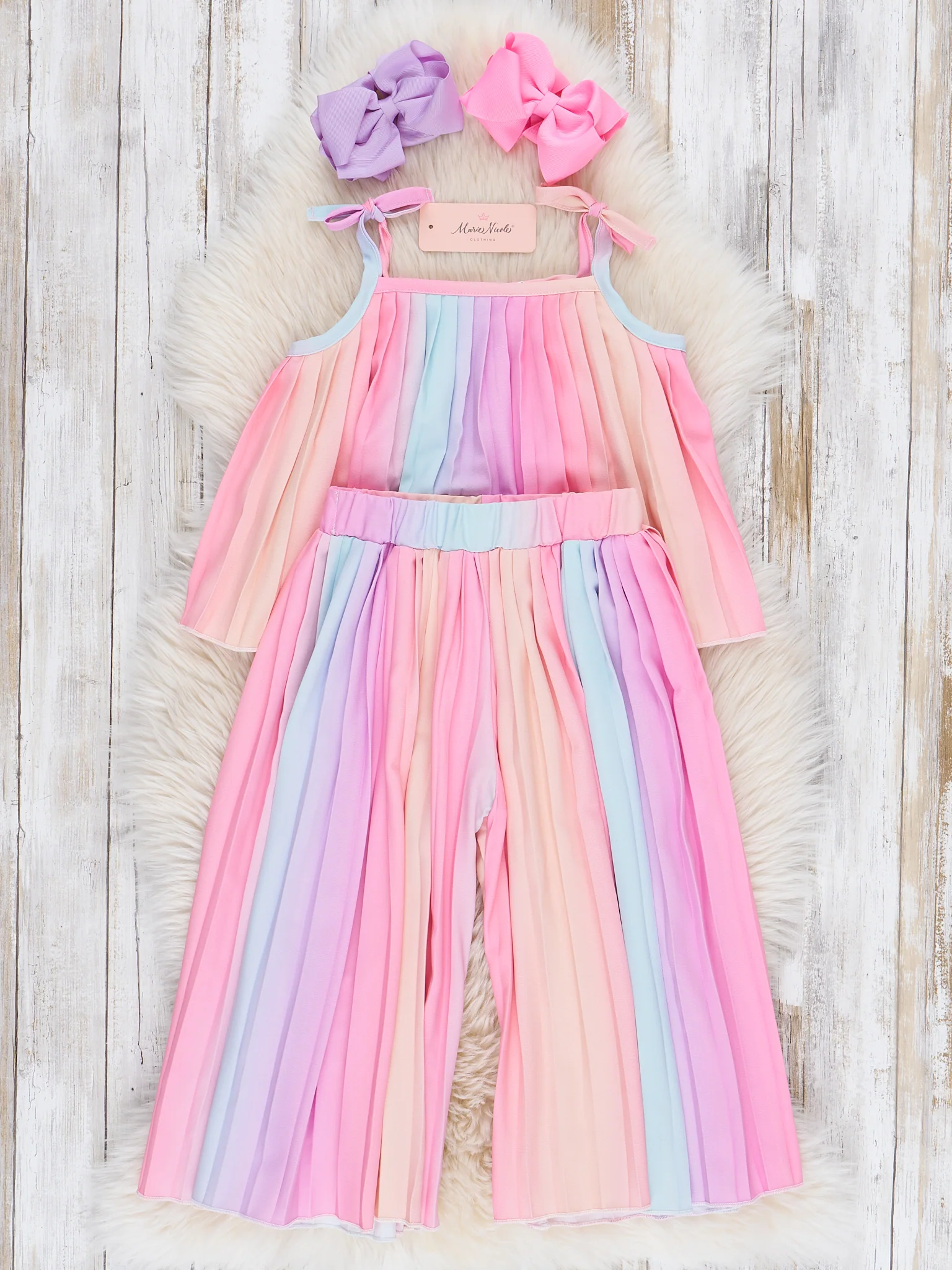 Sherbet Pleats Wide Leg Outfit - Image 3