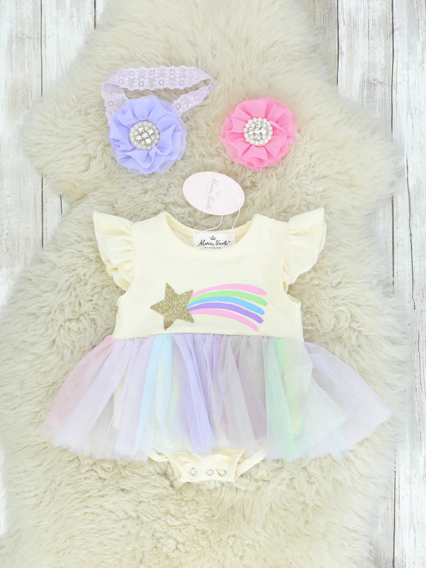 Shooting Star Tulle Bubble Romper