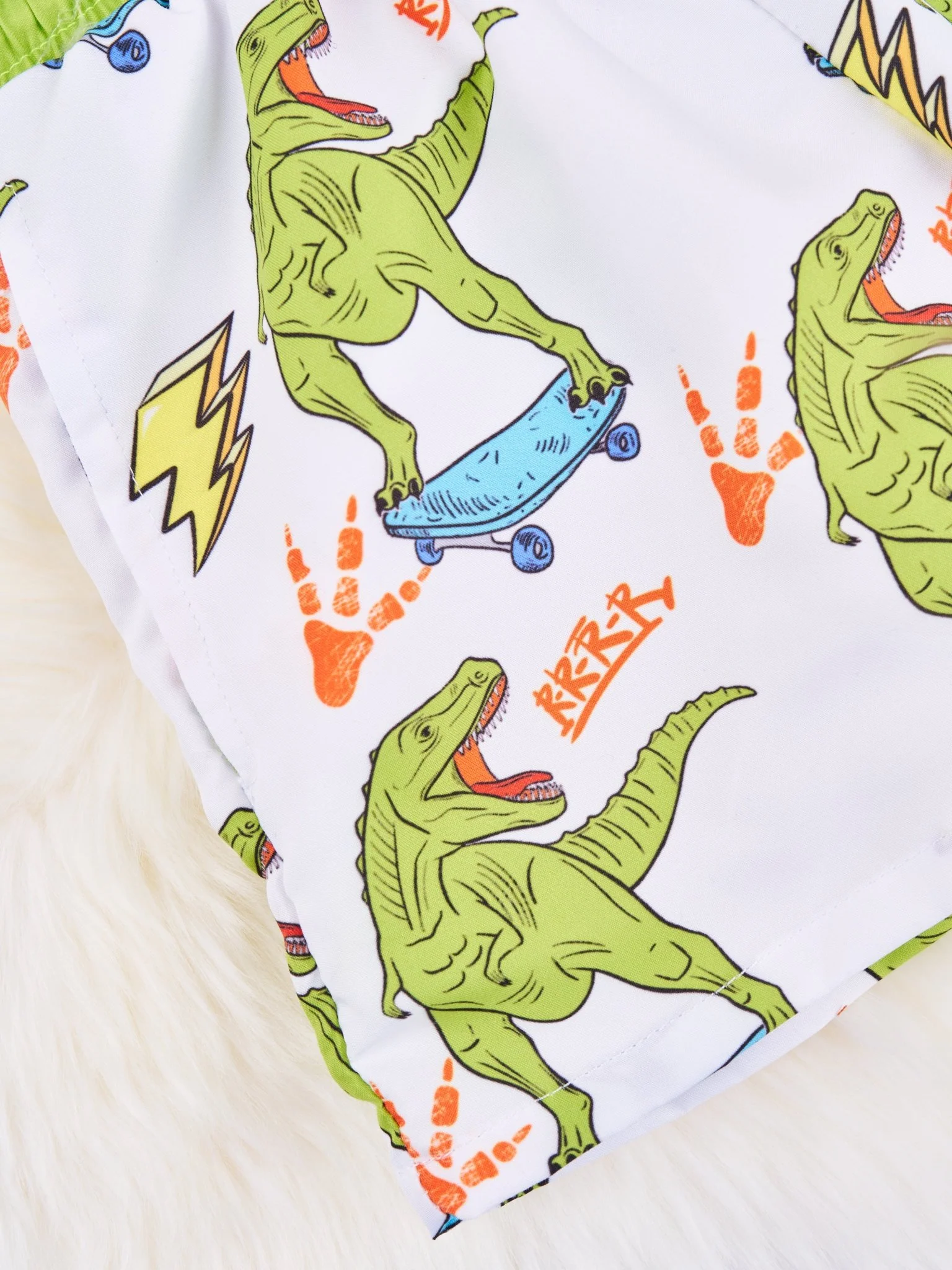 Skateboarding T-Rex Swim Trunks - Image 2