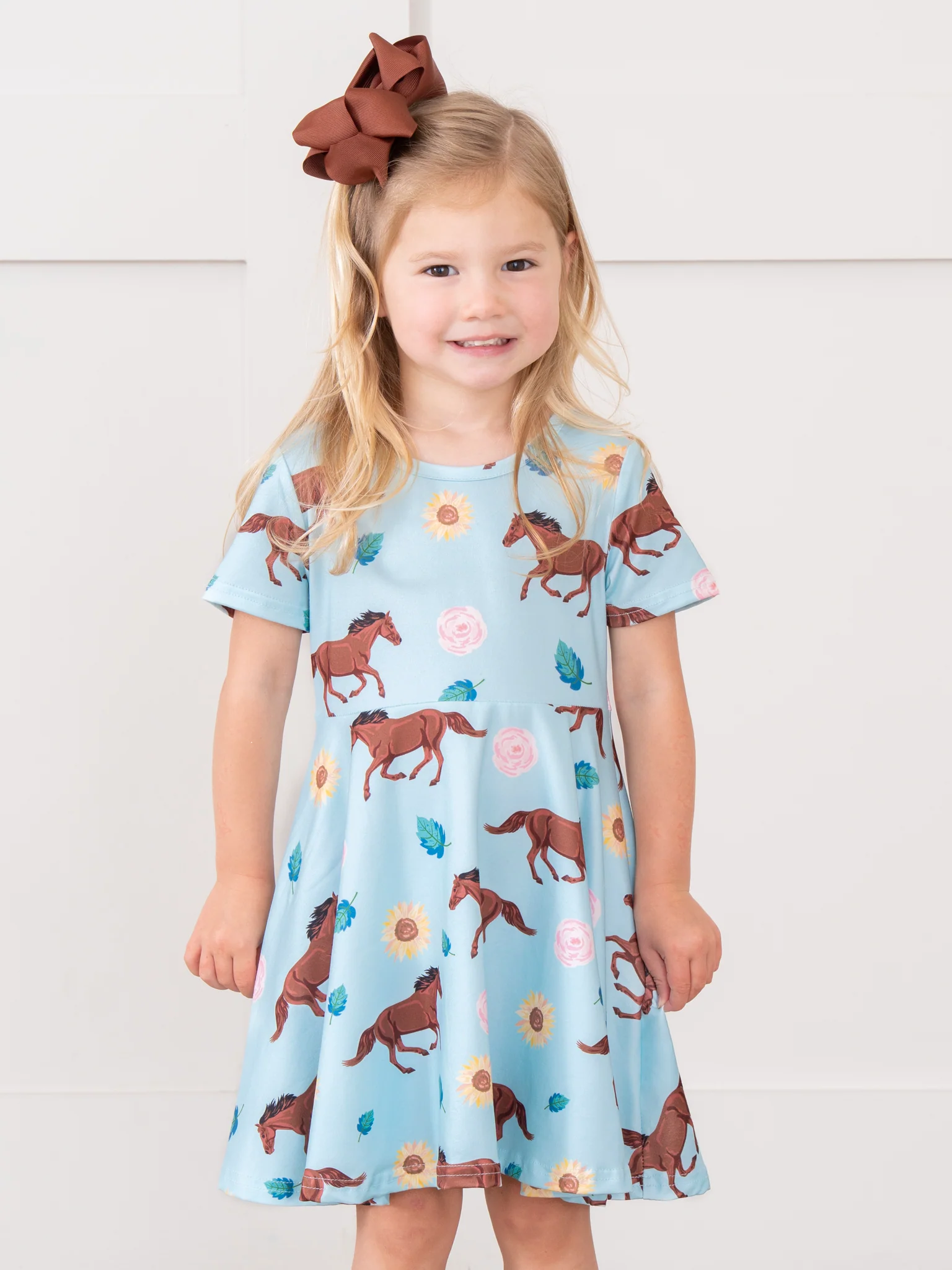 Sky Blue Horse Swing Dress - Image 4