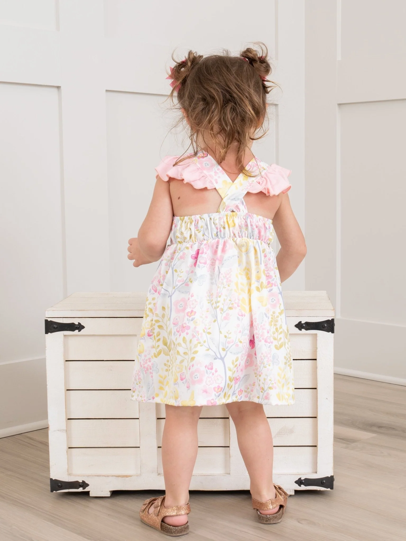 Smocked "Birthday Girl" Floral Ruffle Dress - Image 5