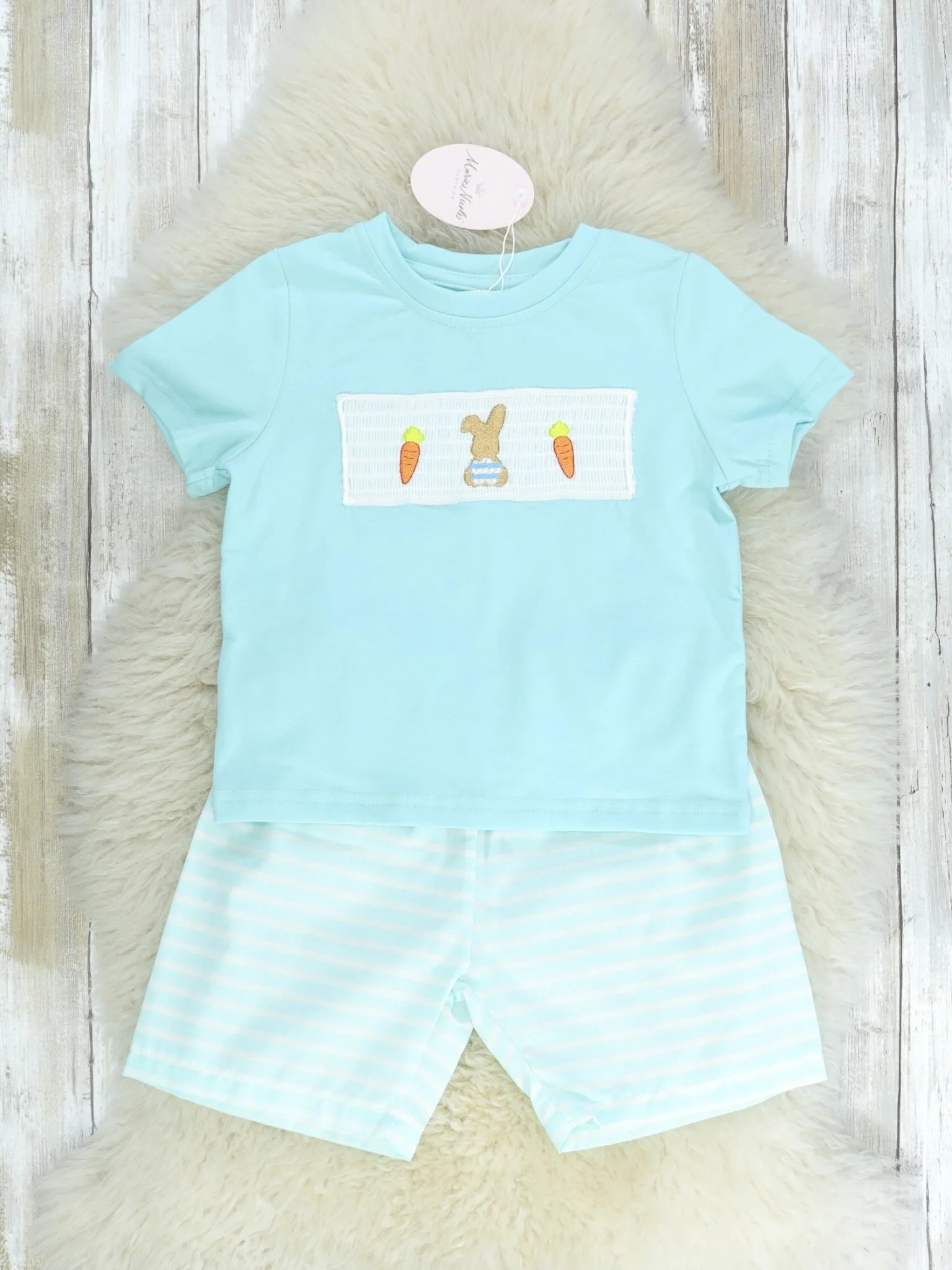 Smocked Carrot & Bunny Outfit