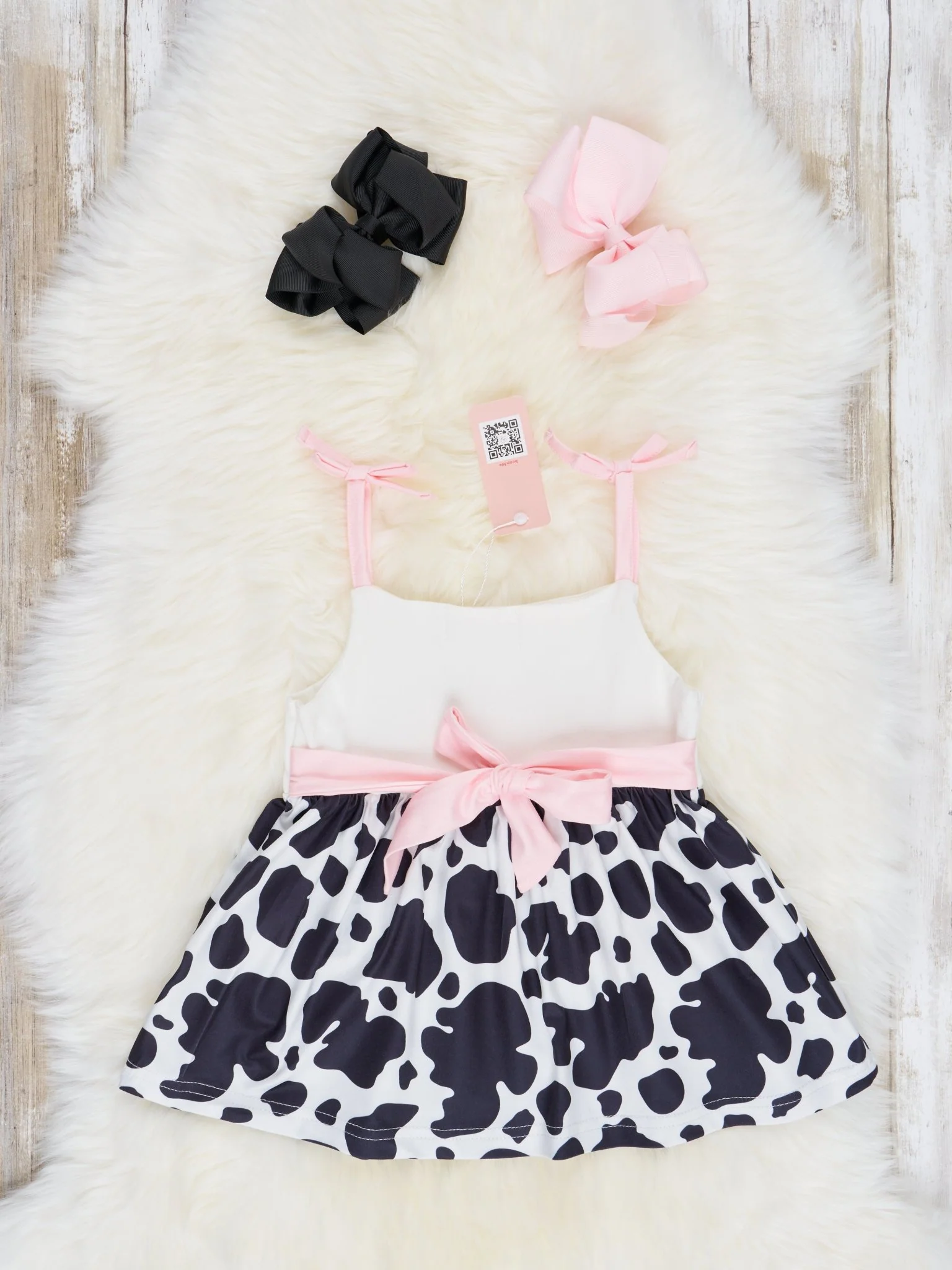 Smocked Cow Tie Outfit - Image 3