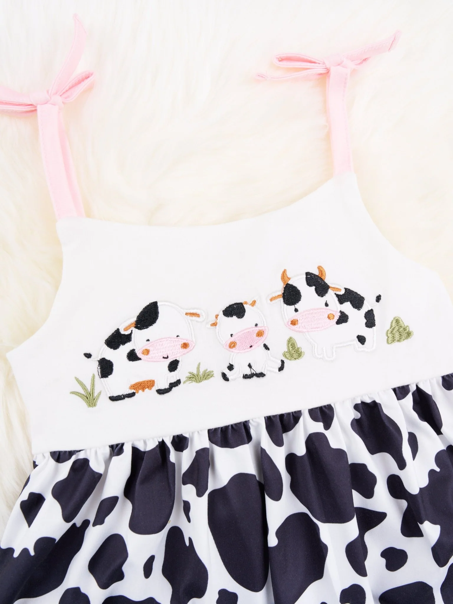 Smocked Cow Tie Outfit - Image 4