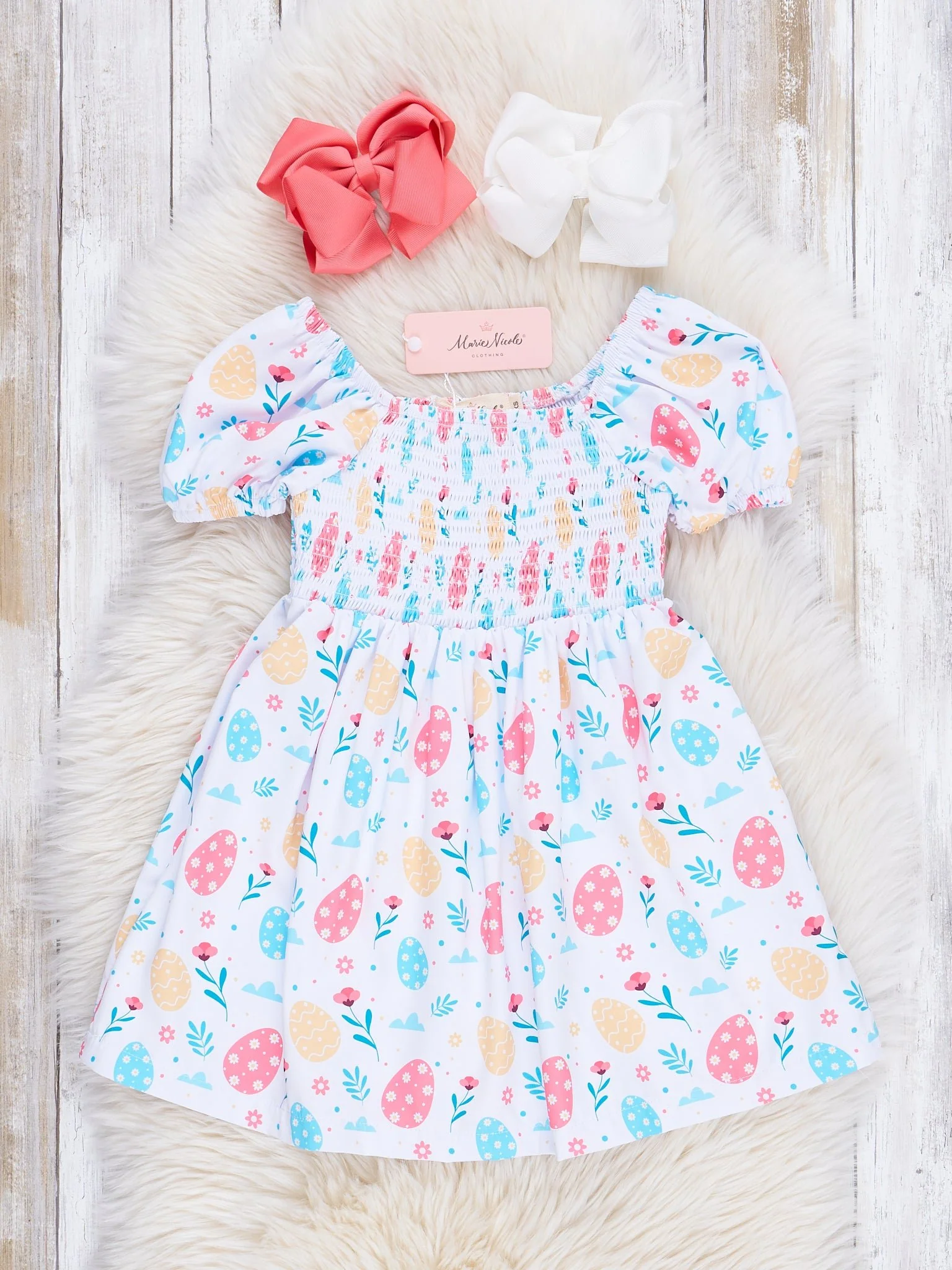 Smocked Easter Eggs Dress