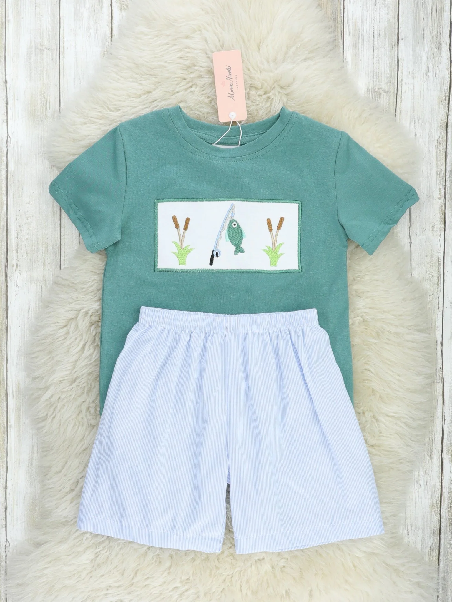 Smocked Fishing Outfit - Image 2