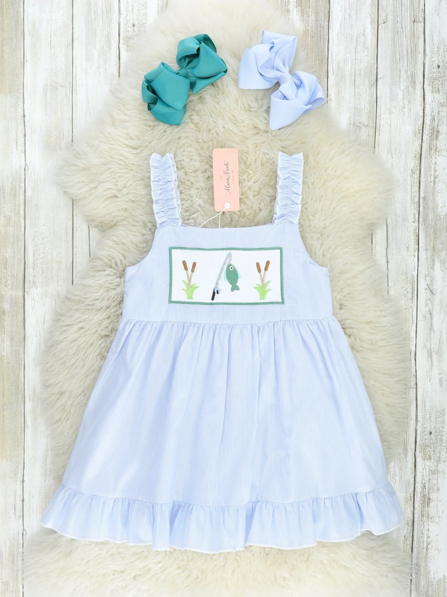 Smocked Fishing Ruffle Dress
