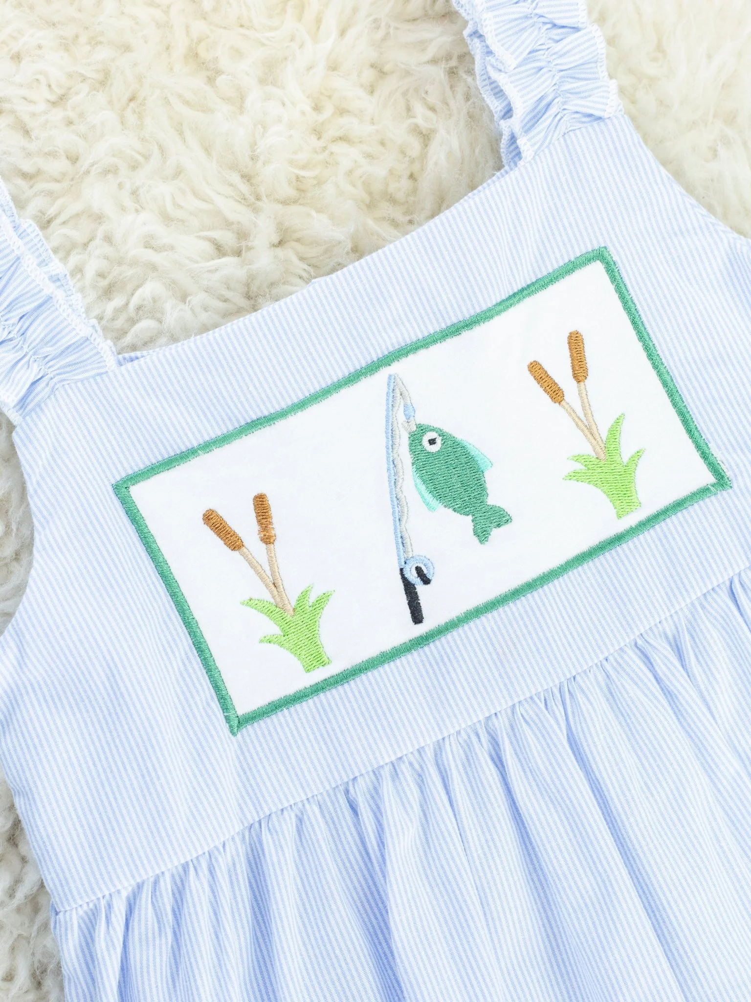Smocked Fishing Ruffle Dress - Image 2
