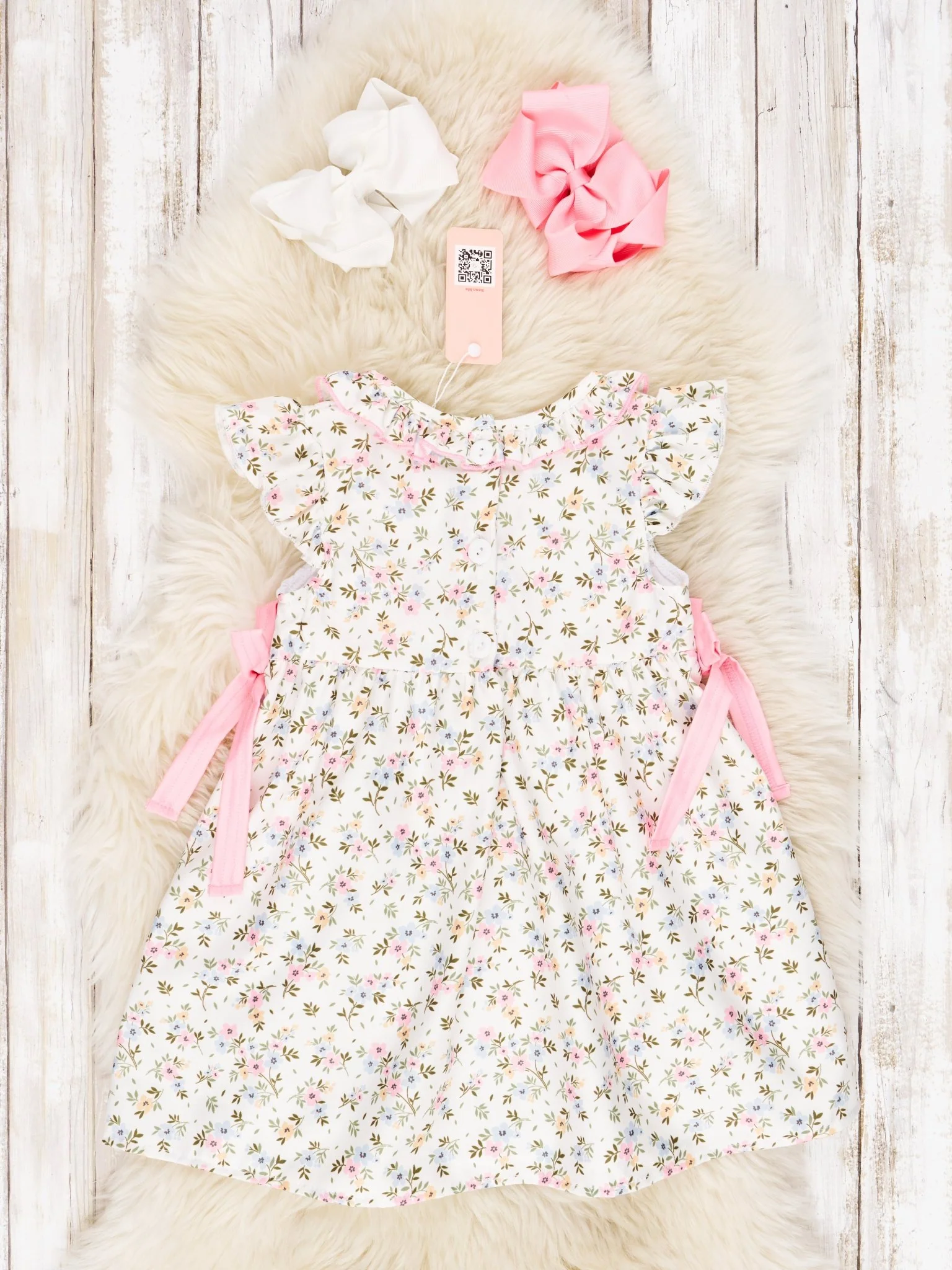 Smocked Floral "I Love Grandma" Ruffle Dress - Image 2