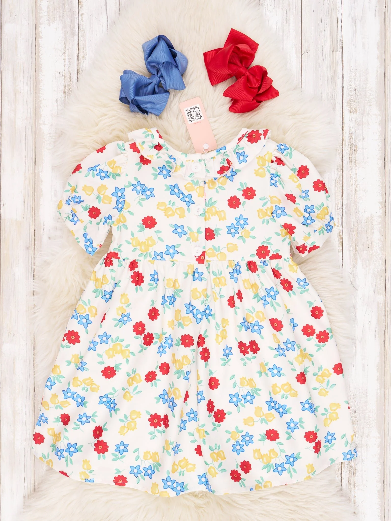 Smocked Floral School Bus Ruffle Dress - Image 2