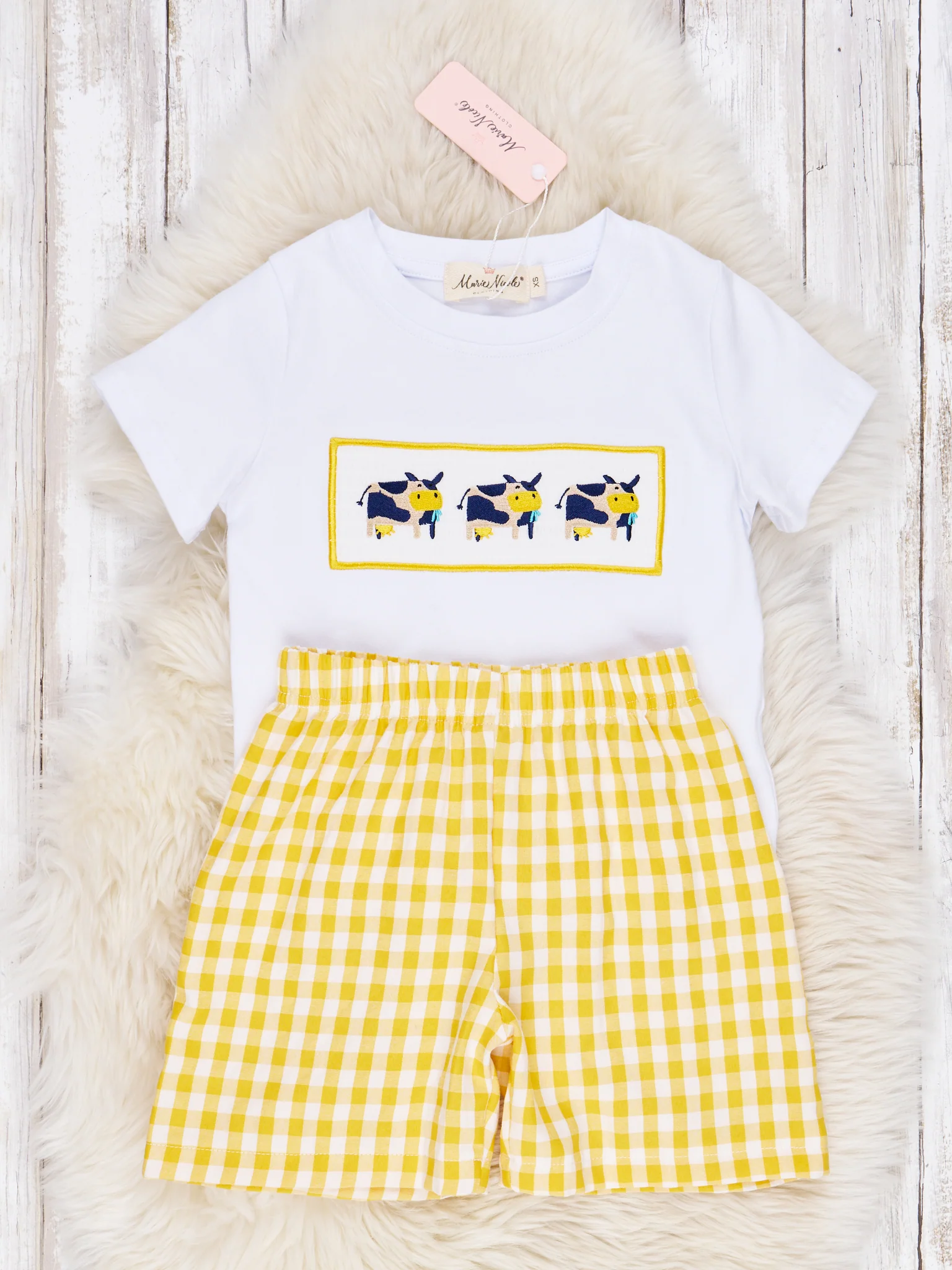 Smocked Happy Cow Outfit - Image 2