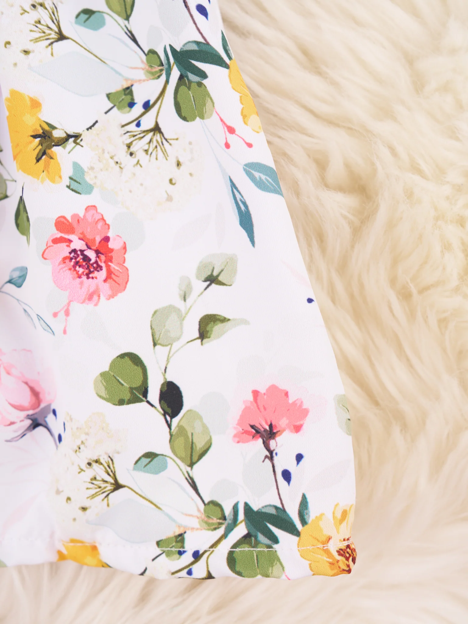 Smocked Yellow Floral Ruffle Outfit - Image 3