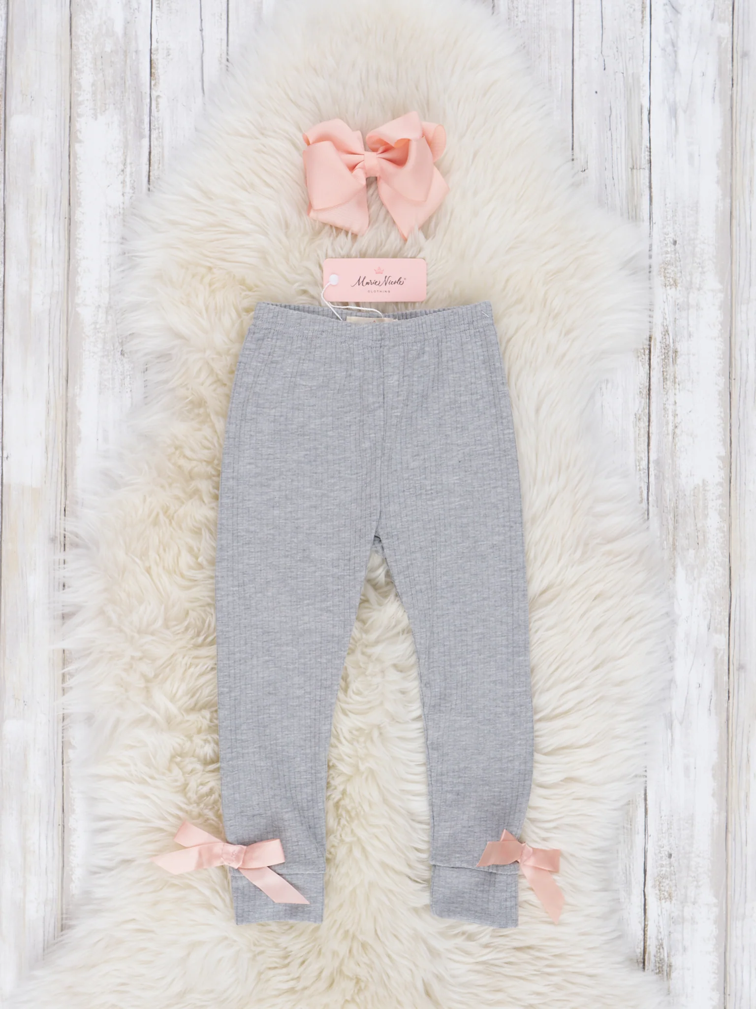 Soft Cotton Ankle Bow Leggings - Image 2