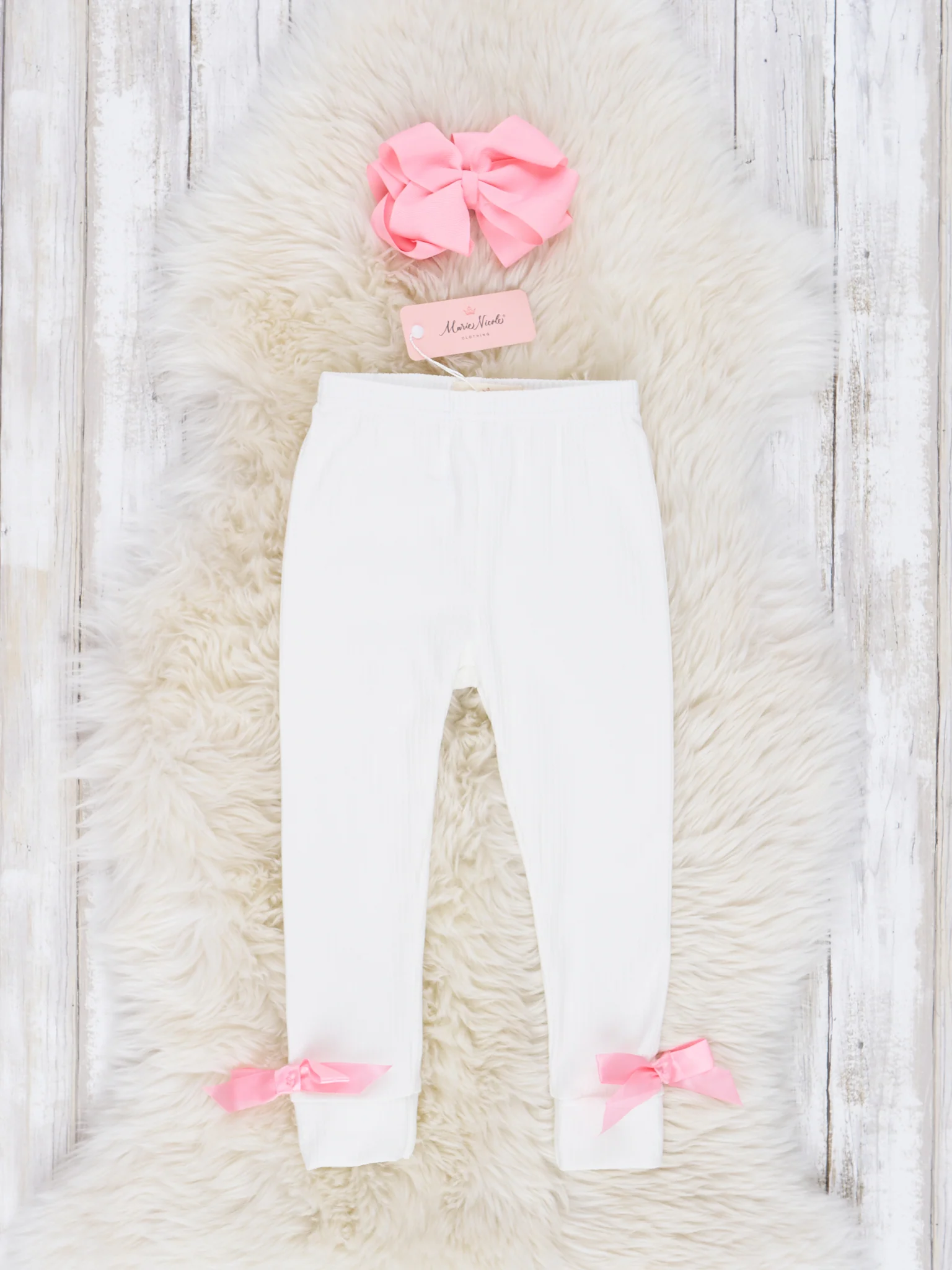 Soft Cotton Ankle Bow Leggings - Image 3