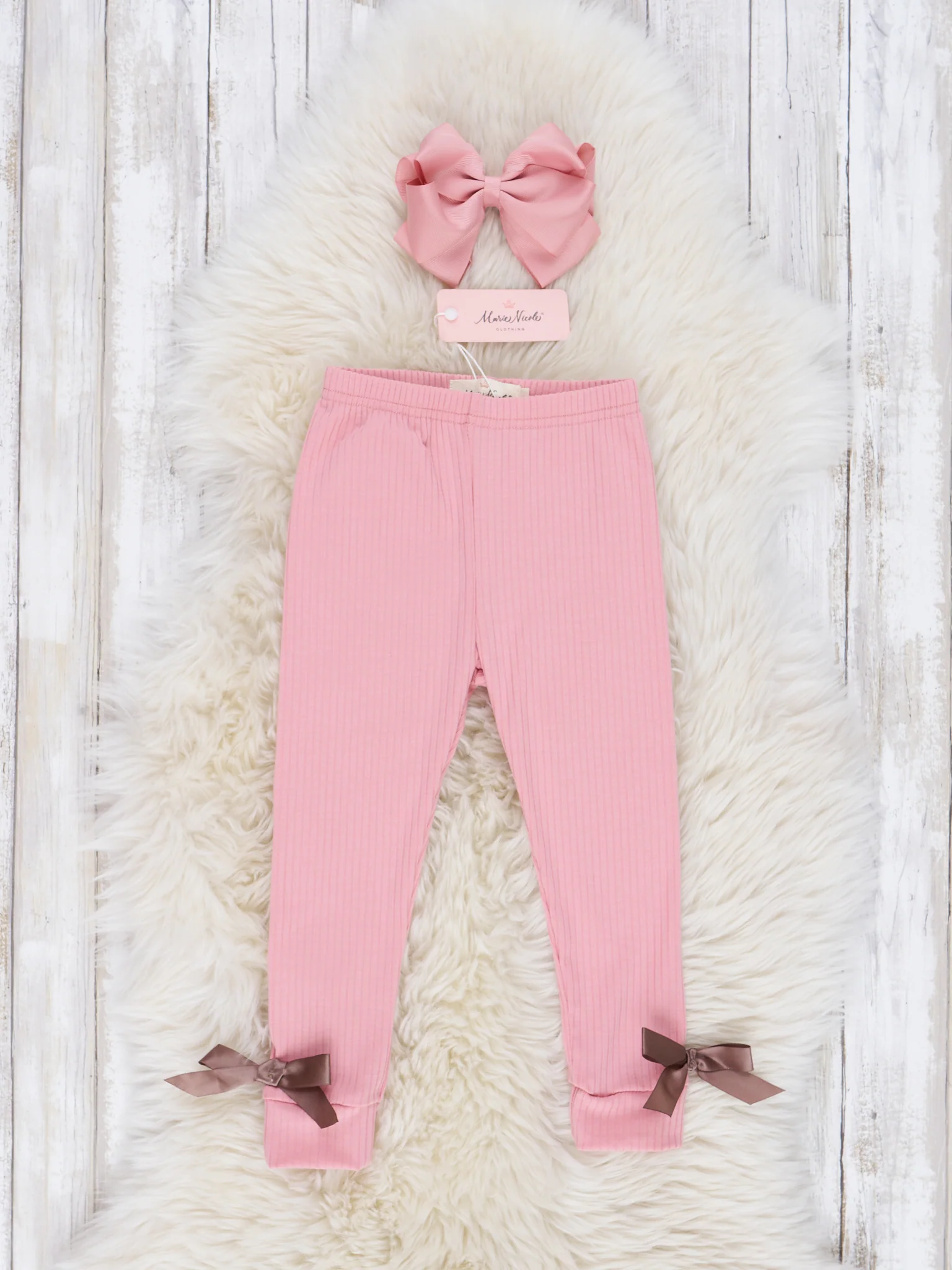 Soft Cotton Ankle Bow Leggings - Image 4