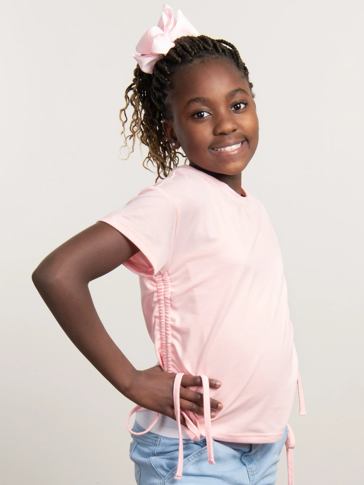 Soft Pink Side Cinch Top - Image 3
