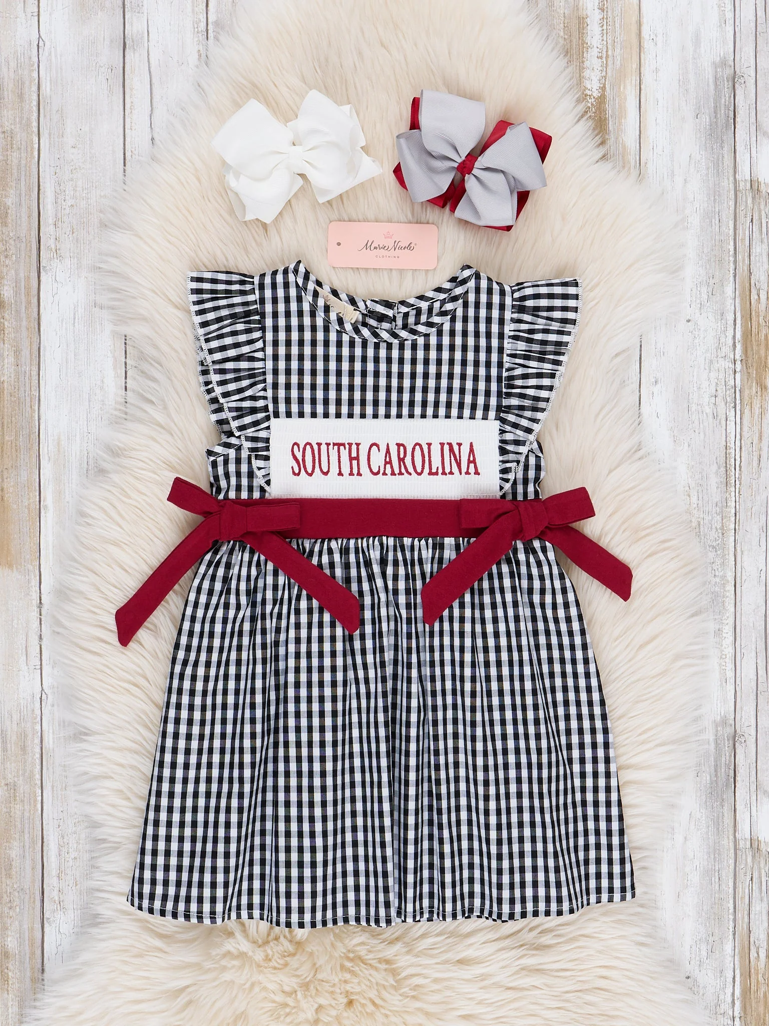 South Carolina Smocked Gingham Dress - Image 2