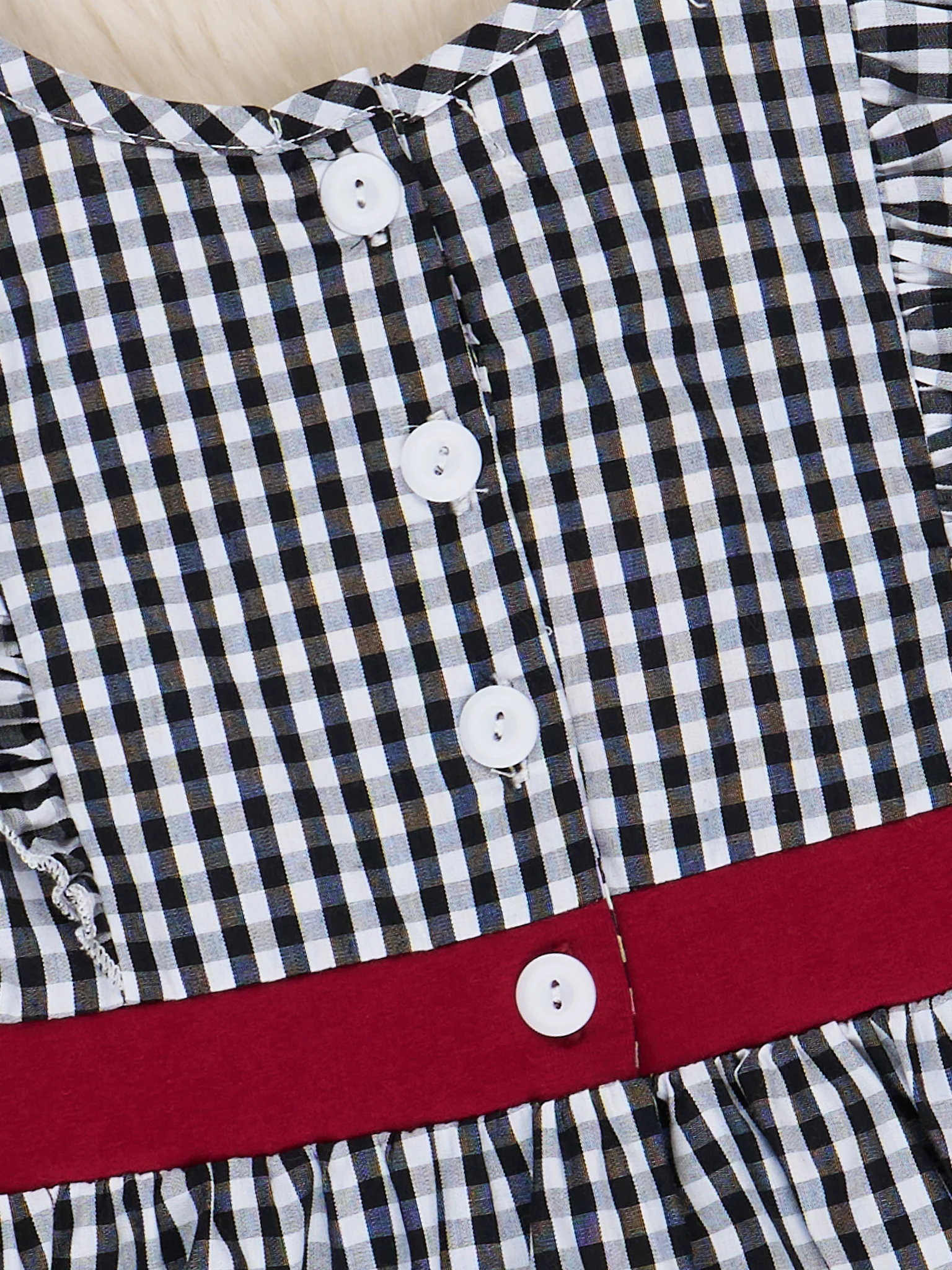 South Carolina Smocked Gingham Dress - Image 4