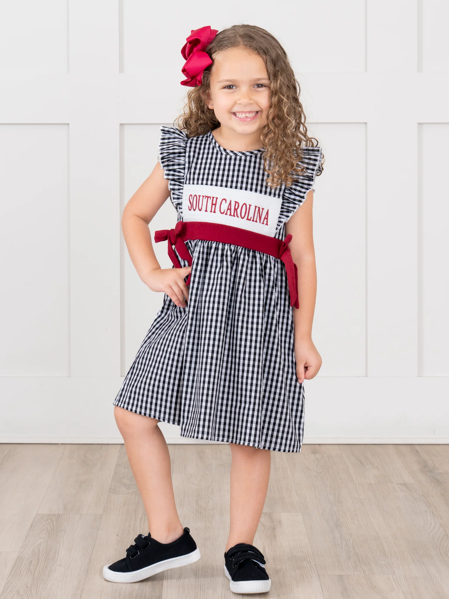 South Carolina Smocked Gingham Dress - Image 6