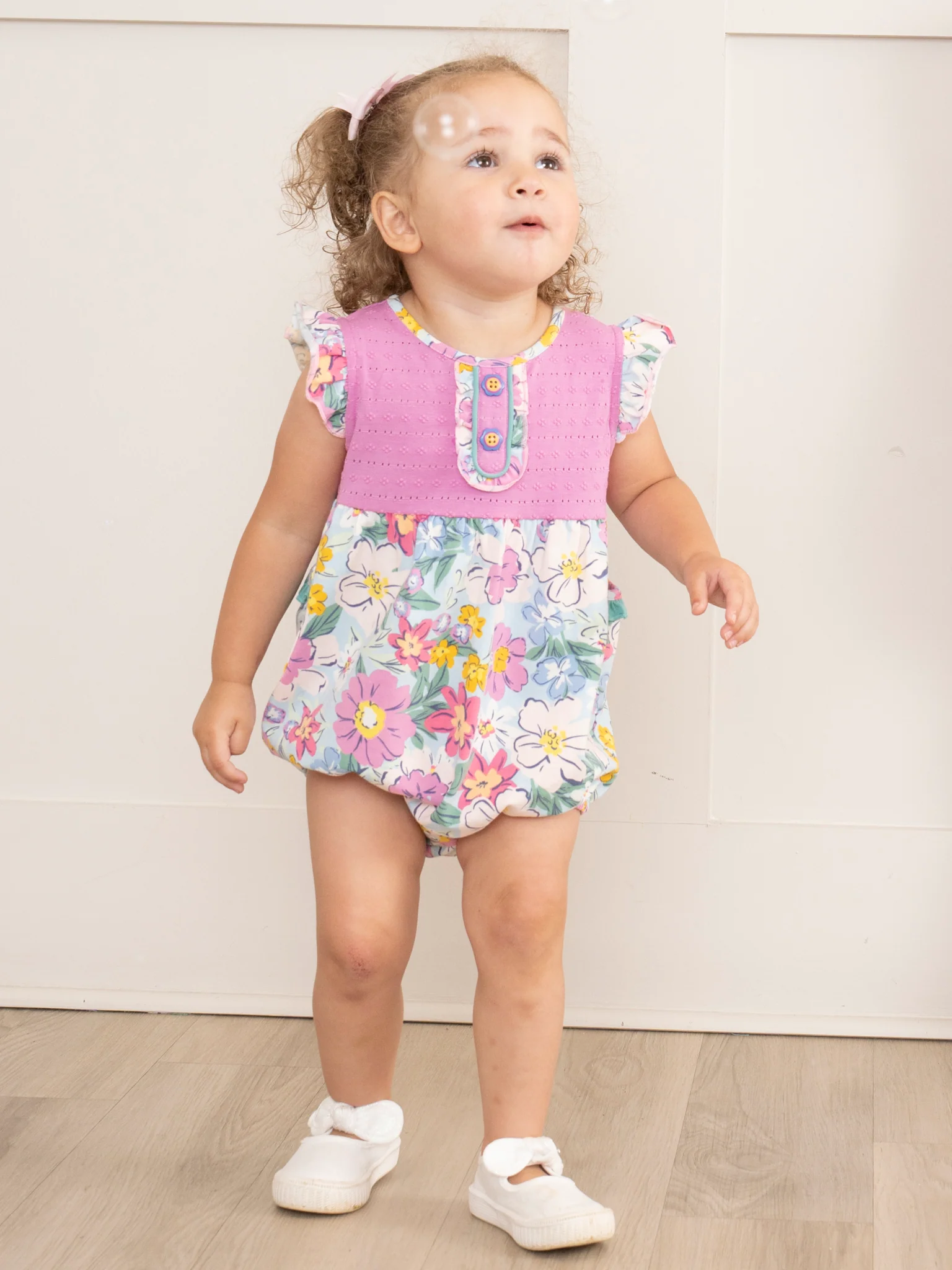 Southern Garden Ruffle Bubble Romper - Image 4