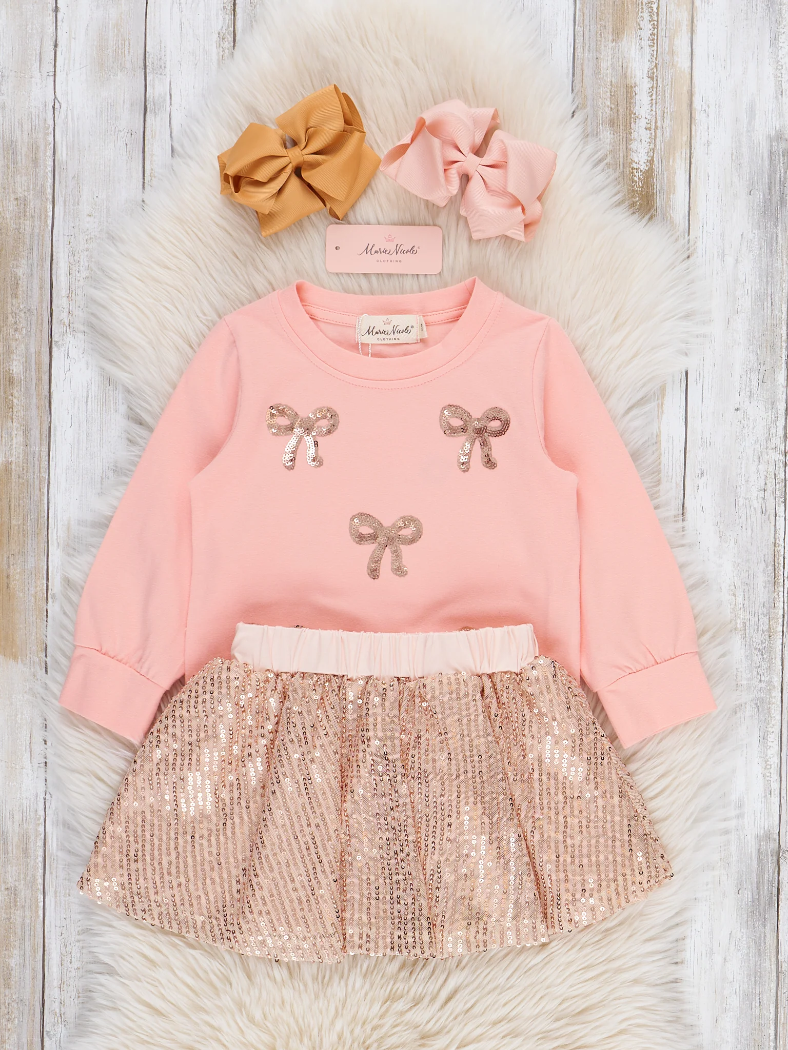 Sparkle Bow Tulle Skirt Outfit - Image 3