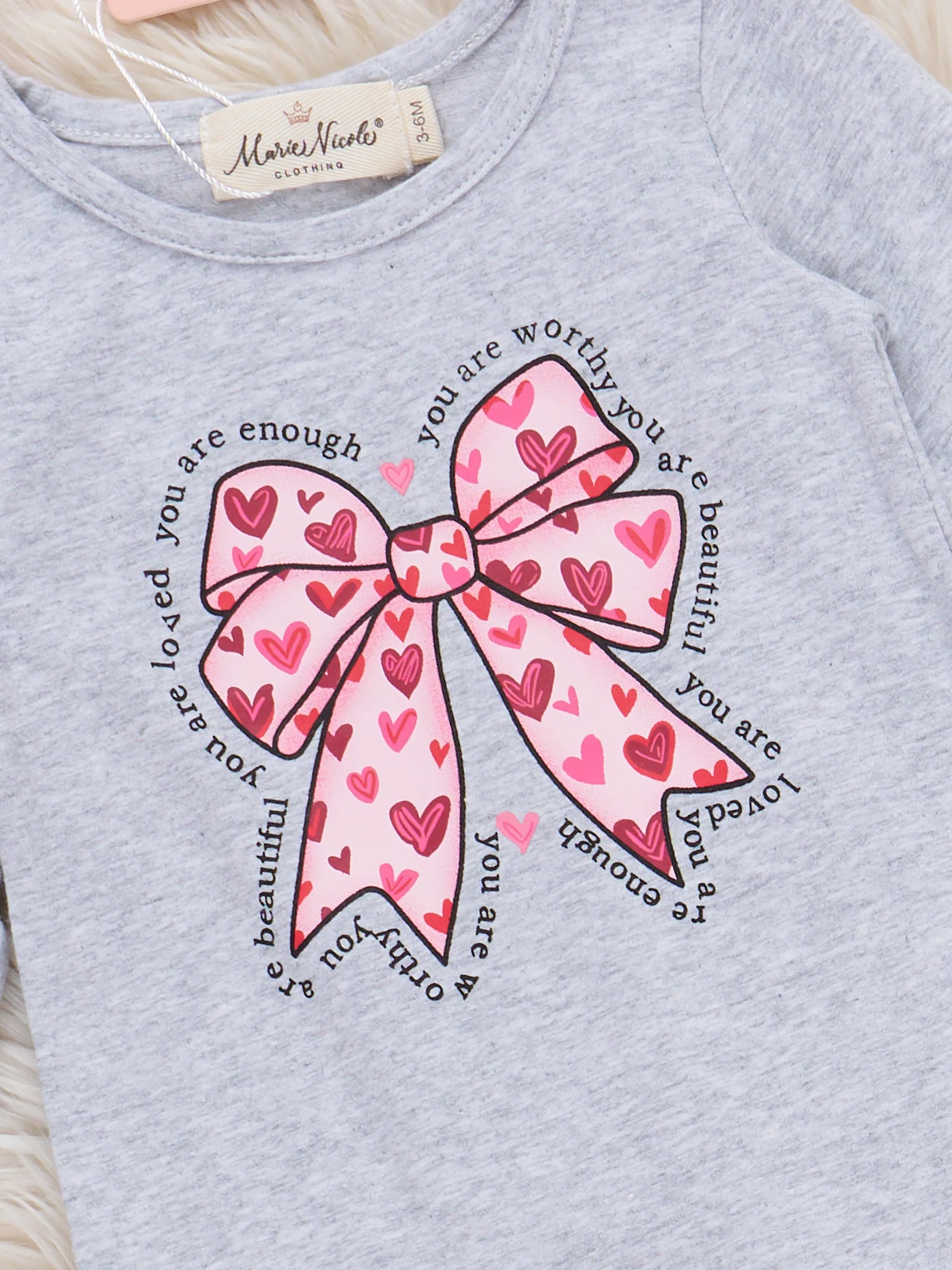 Sparkle Heart Bow Ruffle Romper - Image 2