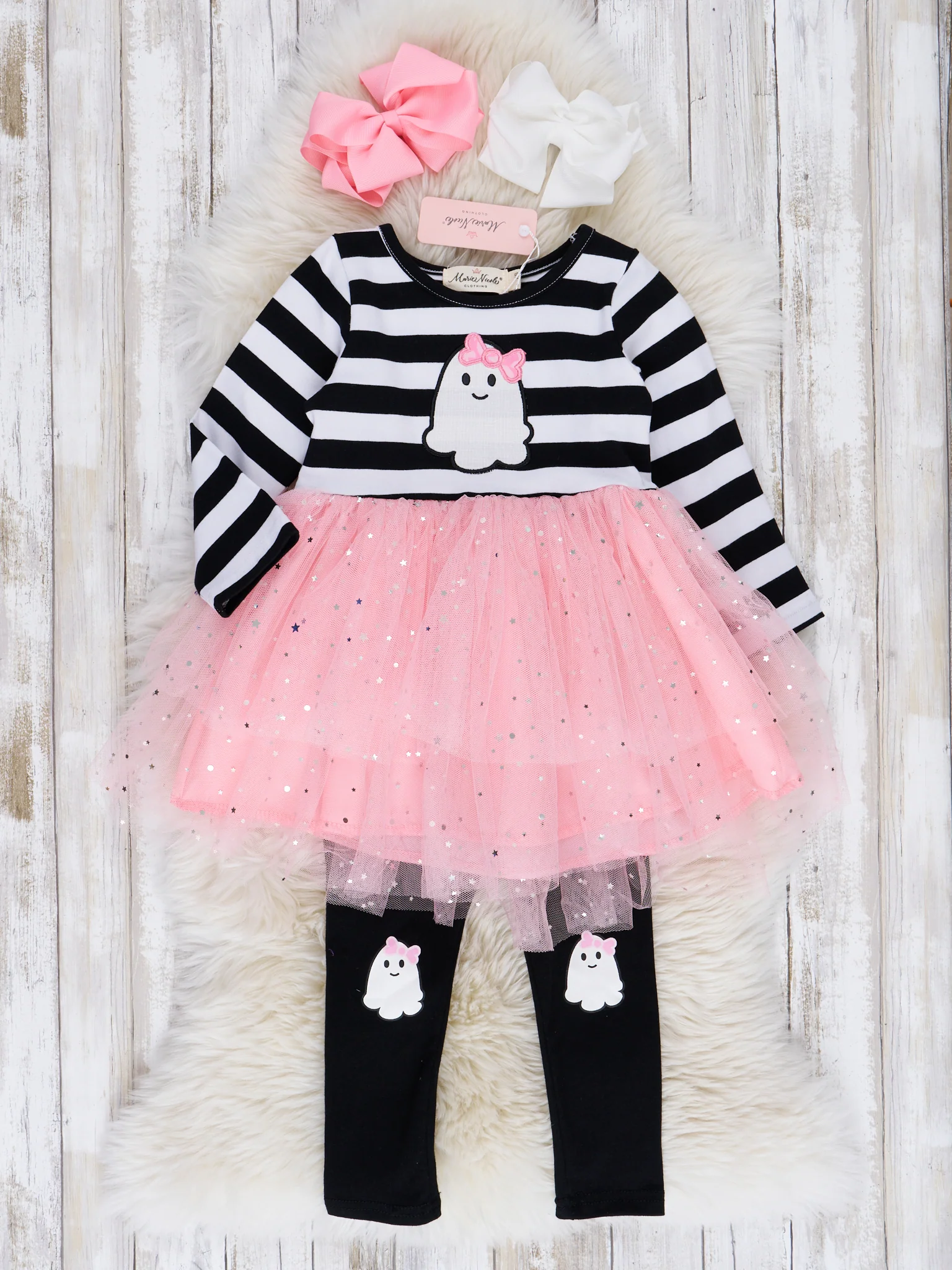 Sparkly Pink Tulle Sweet Ghost Outfit