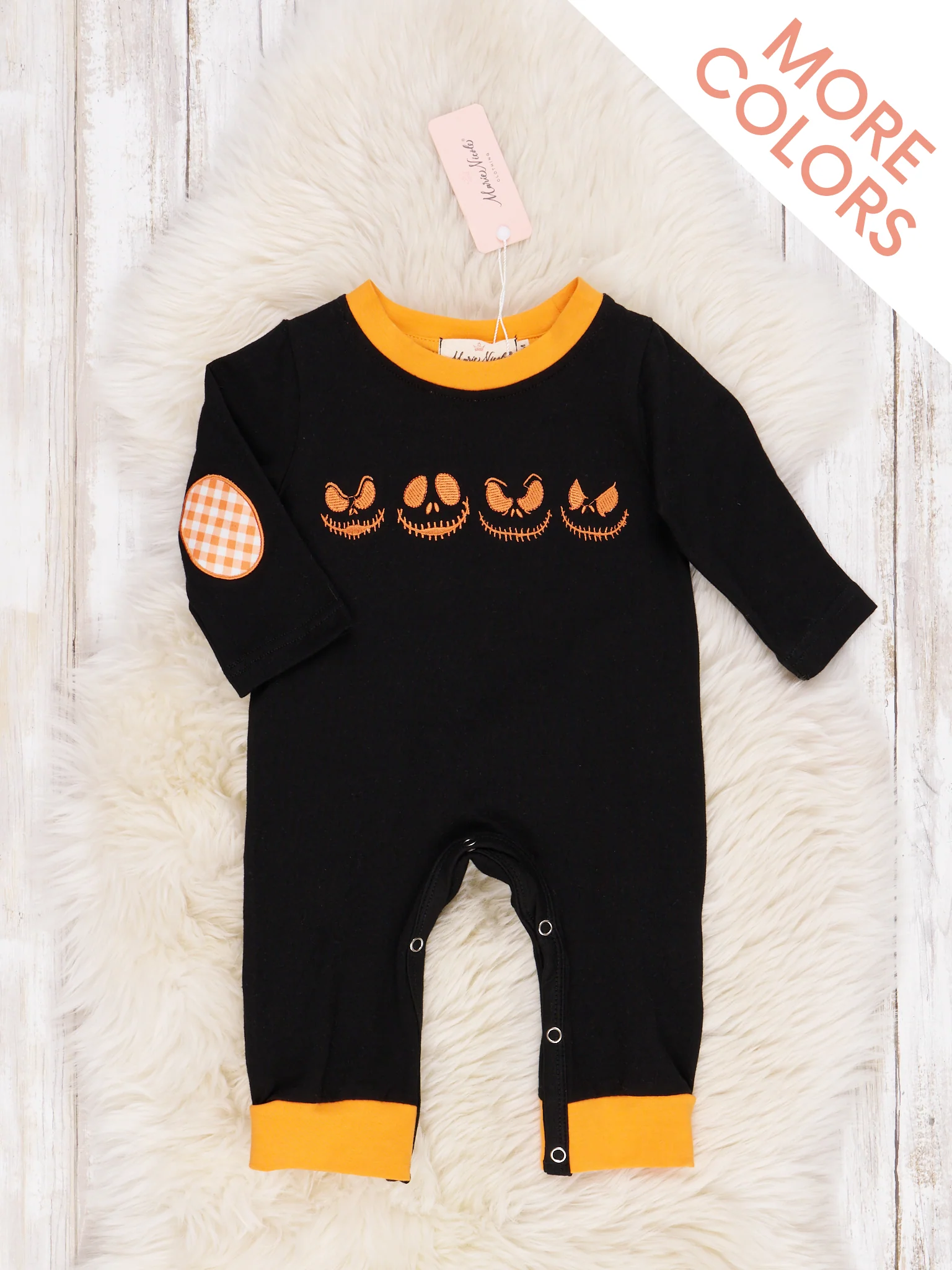 Spooky Nights Embroidered Rompers